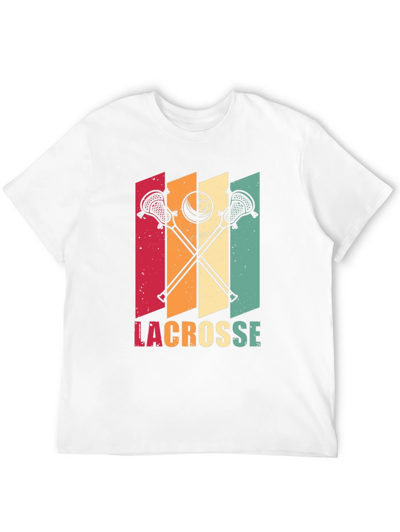 Black Retro Lacrosse T-Shirt - Vintage Style Design view 12