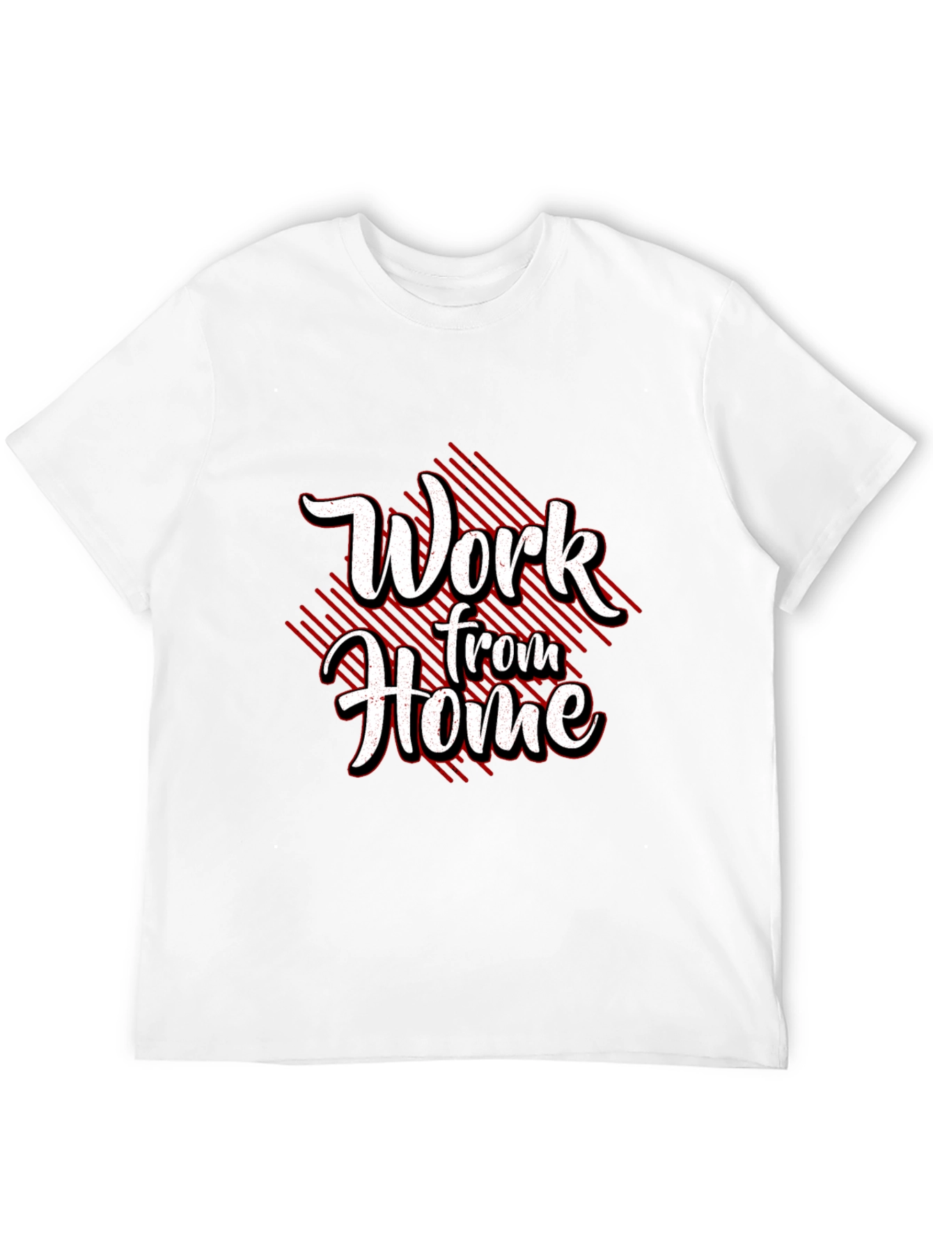 Black Work From Home Graphic Tee - Black Cotton Blend view 12
