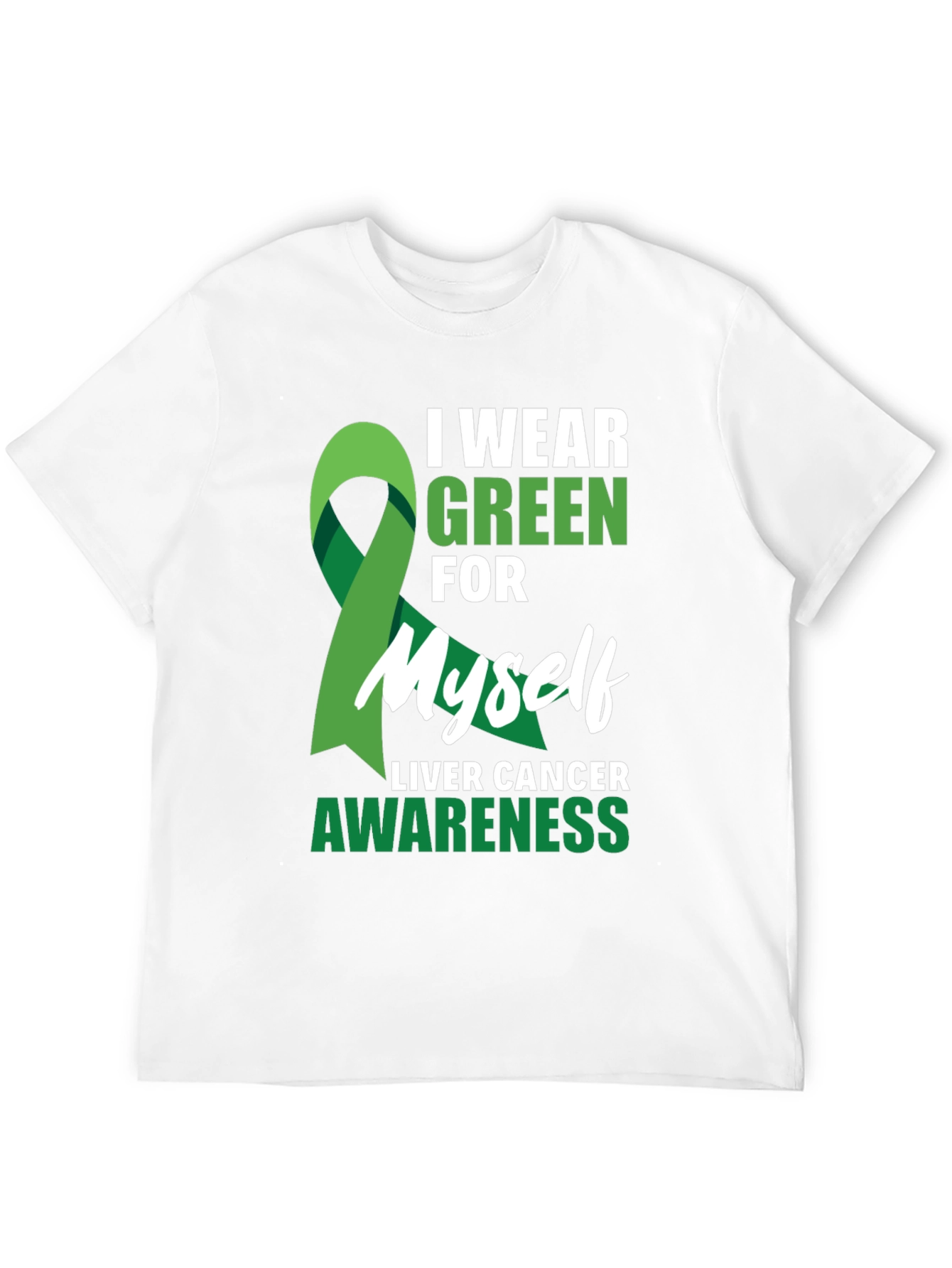 Green Ribbon Liver Cancer Awareness T-Shirt - 12