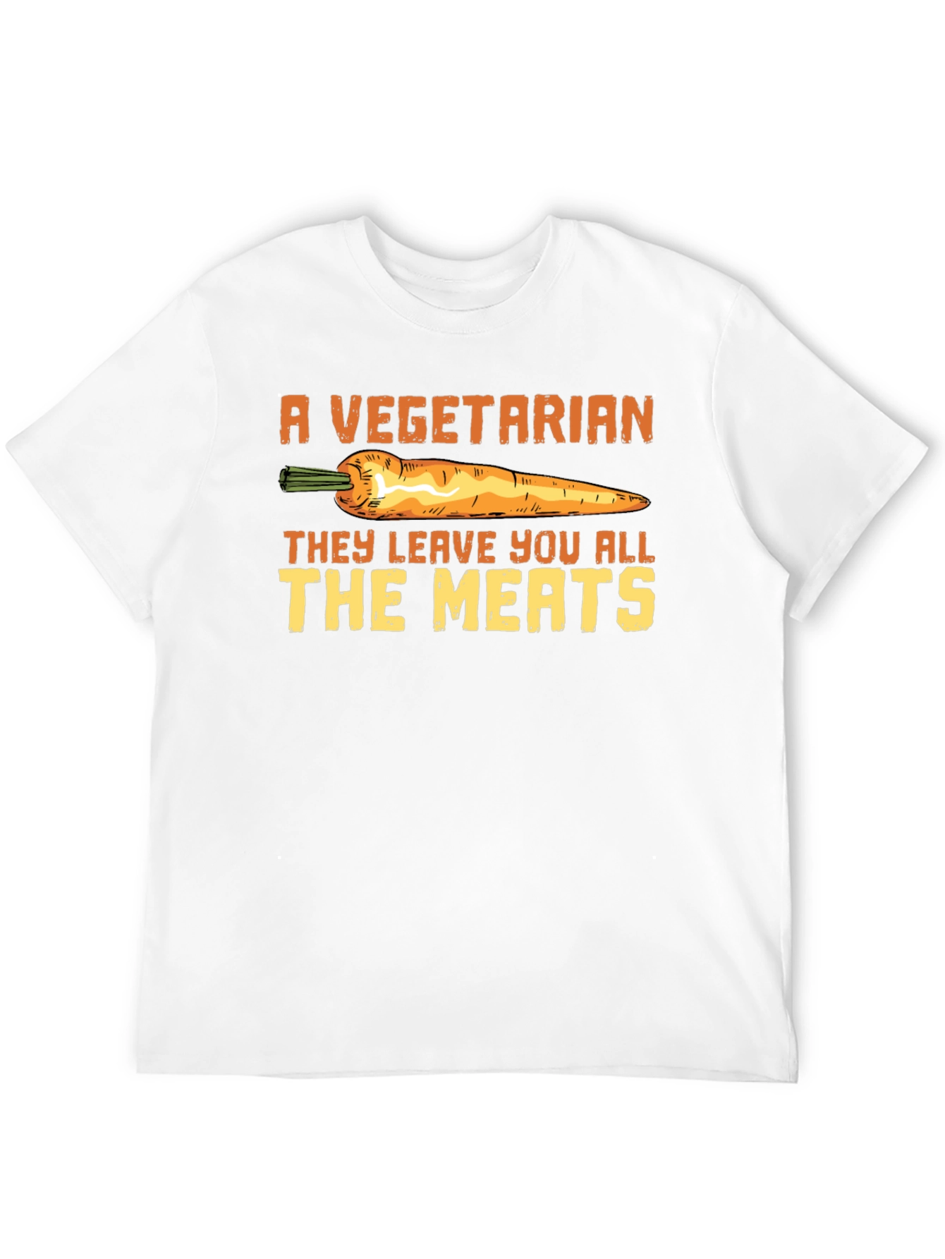 Black Vegetarian All The Meats Funny T-Shirt view 12