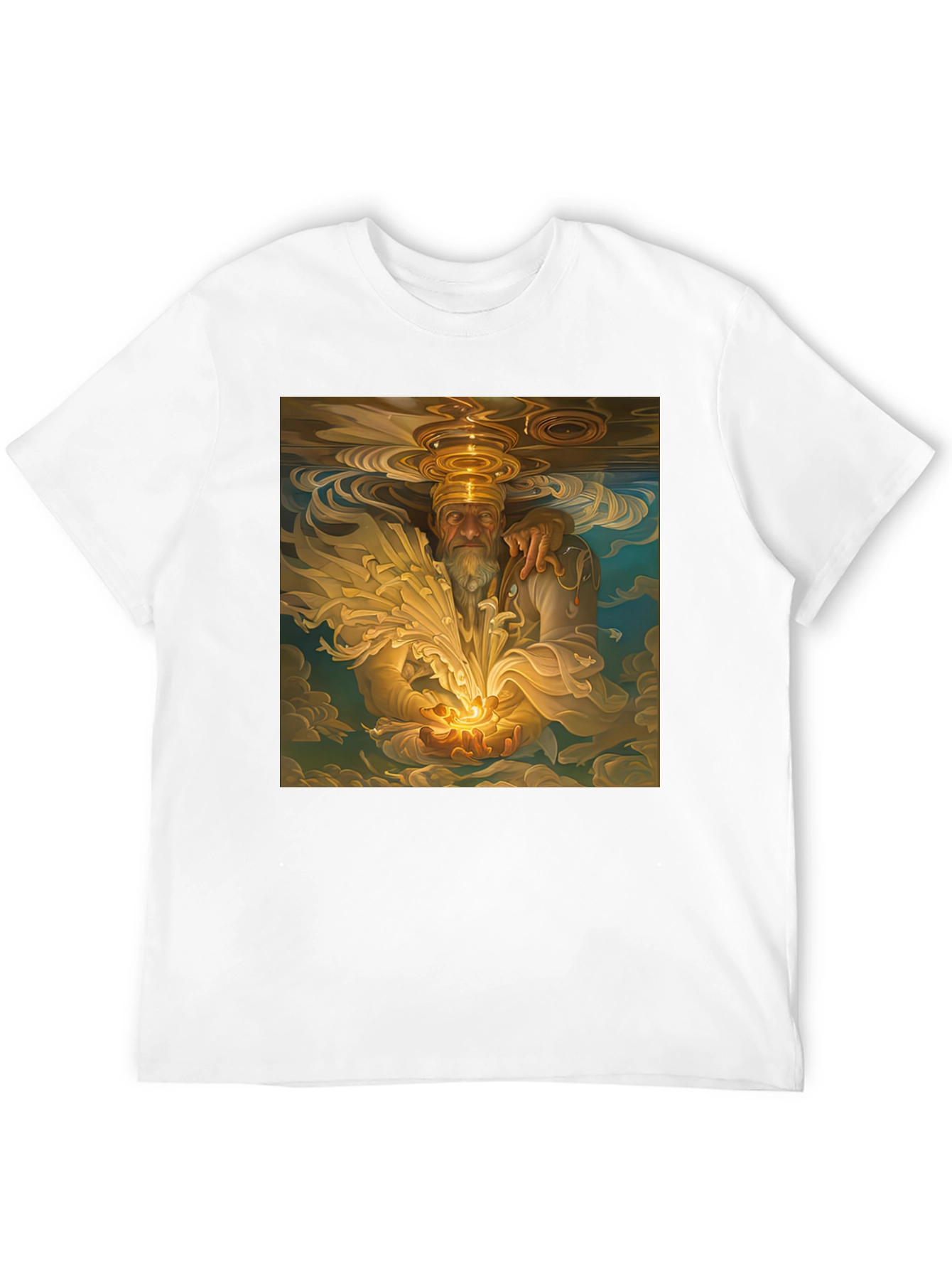 Black Wizard Graphic Print Tee - Soft Black Cotton view 12