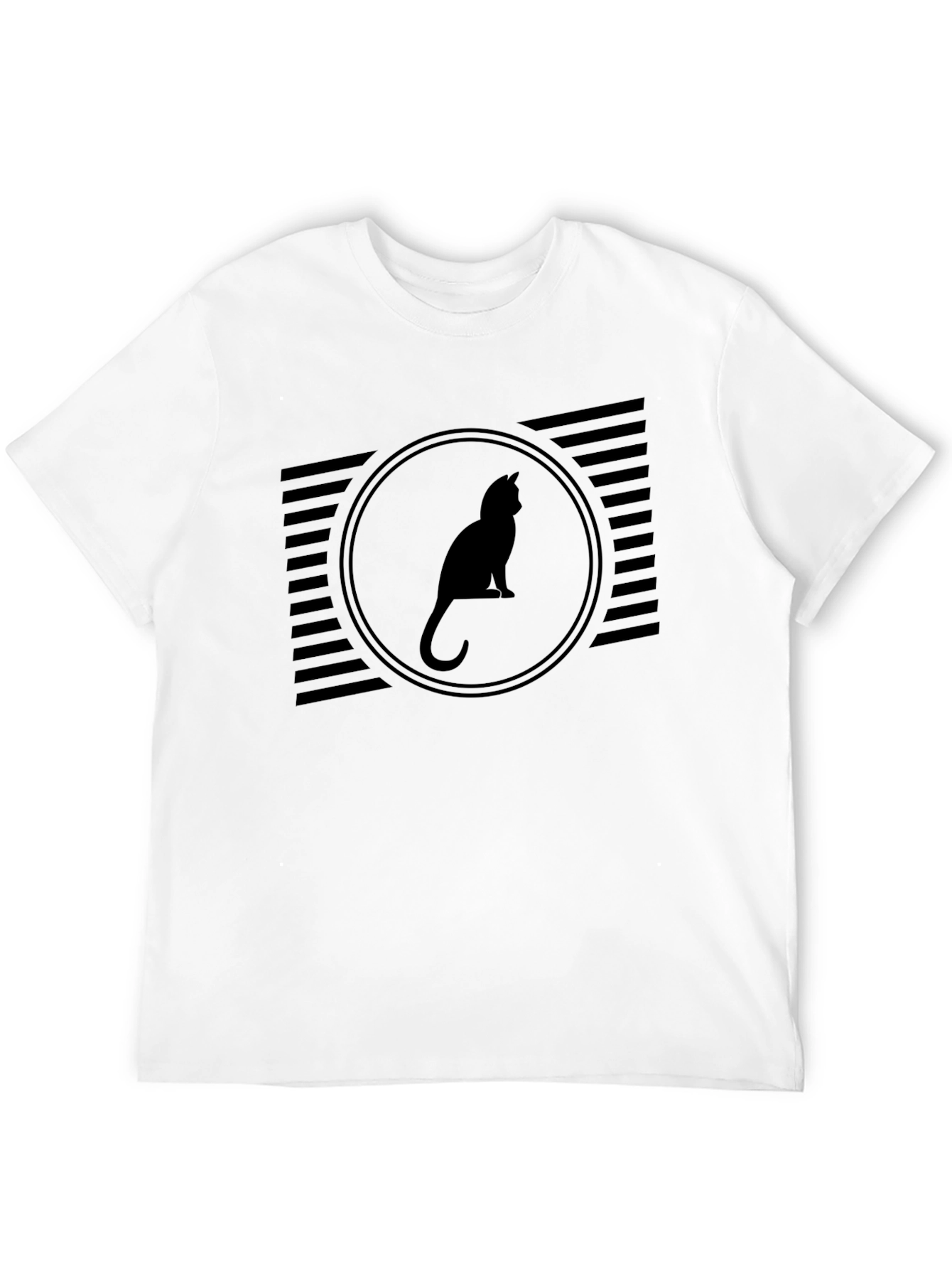 Black Black Cat Silhouette Graphic T-Shirt view 12
