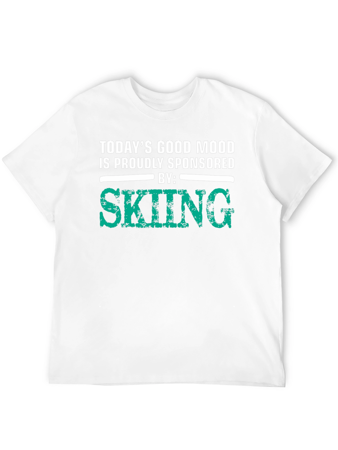 Black Skiing Sponsored T-Shirt - Good Mood Guarantee view 12