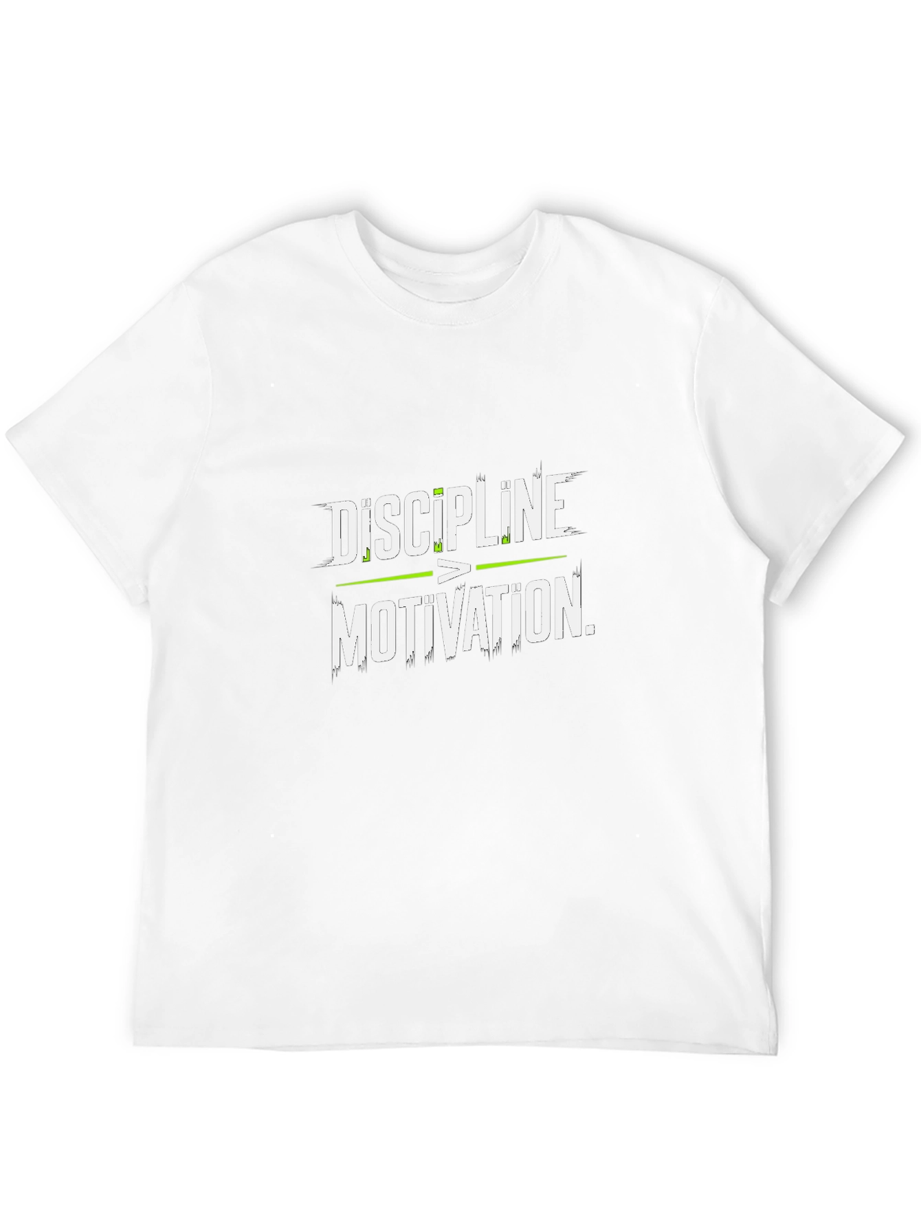 Black Discipline Over Motivation Graphic Tee - Black view 12