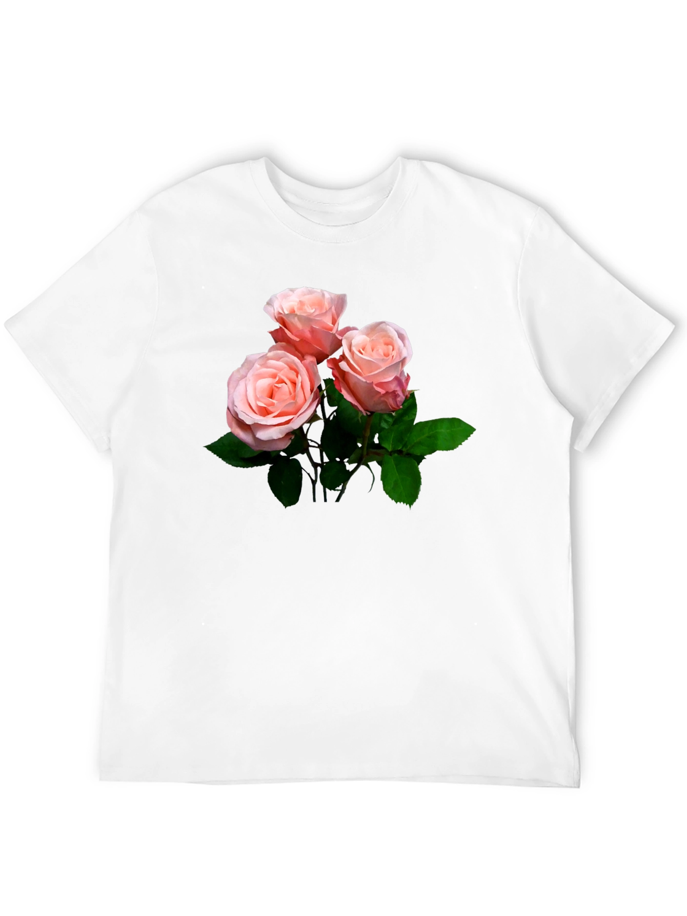 Black Floral Roses Black T-Shirt view 12