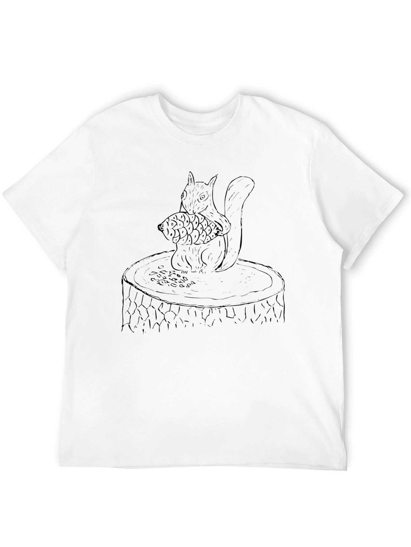 Black Squirrel & Acorn Graphic Tee - Nature Lover's Apparel view 12