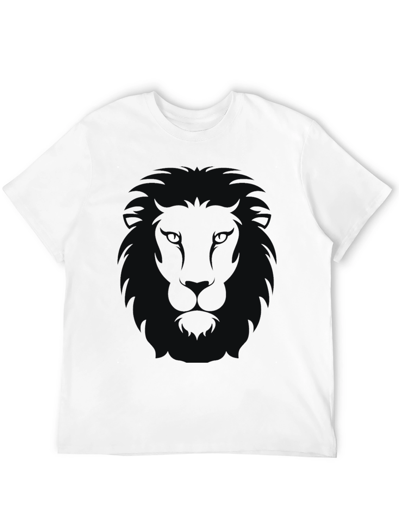 Black Black Lion Graphic T-Shirt - Men's Short Sleeve Crew Neck view 12