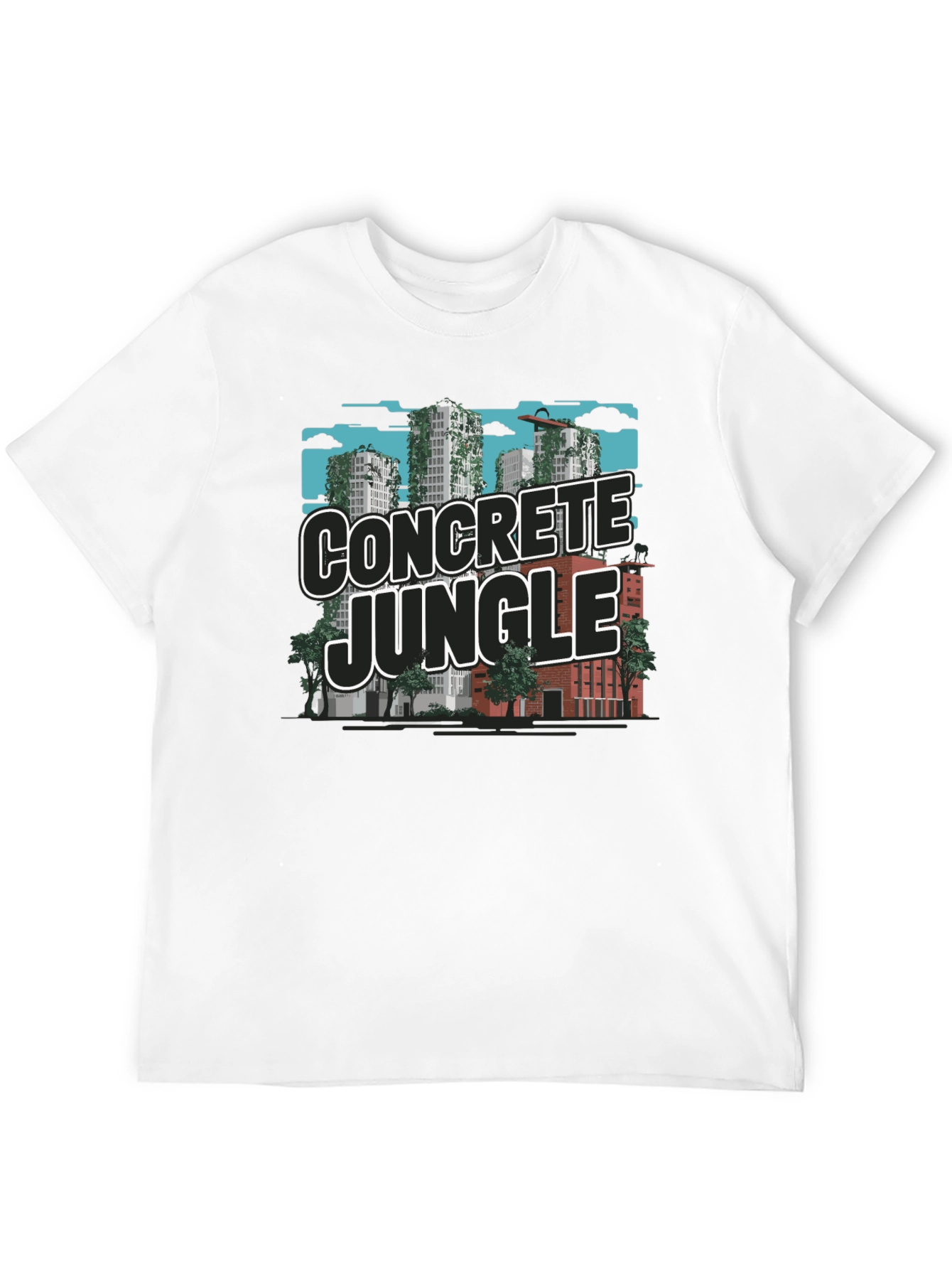 Black Concrete Jungle Graphic Tee - Urban Style view 12