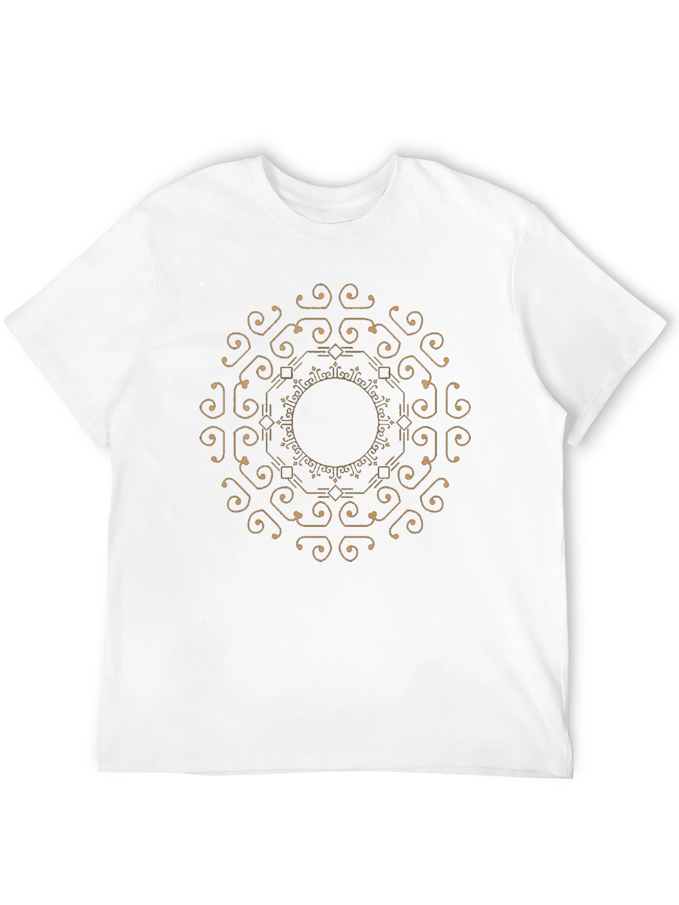Black Geometric Mandala Graphic Tee - Stylish Black T-Shirt view 12
