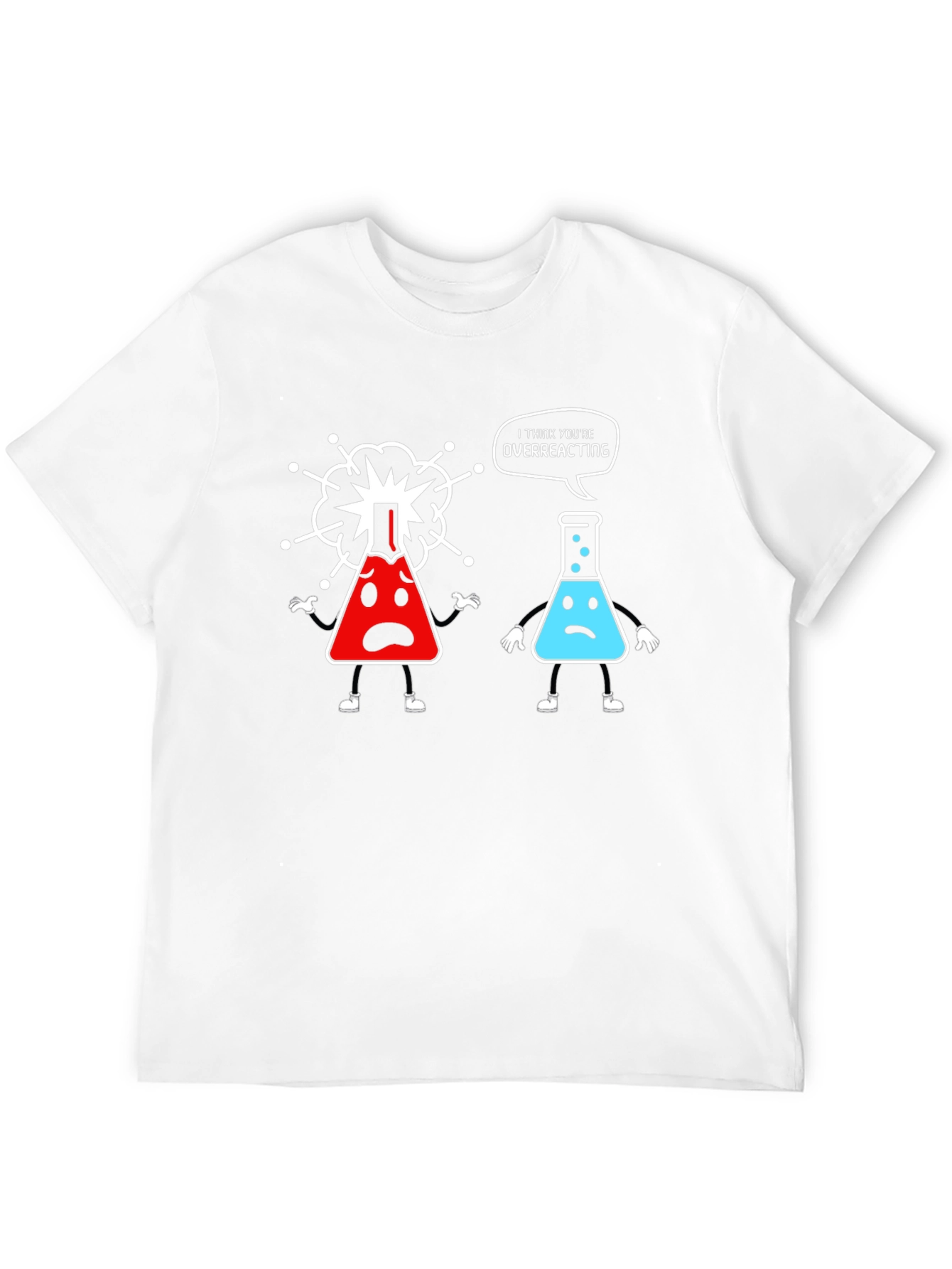 Black Funny Chemistry T-Shirt - Overreacting Science Tee view 12