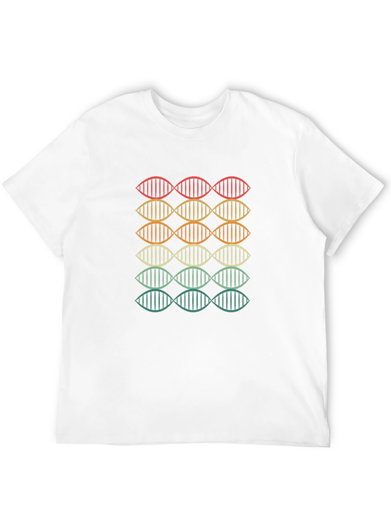 Black Retro DNA Strand Graphic T-Shirt view 12