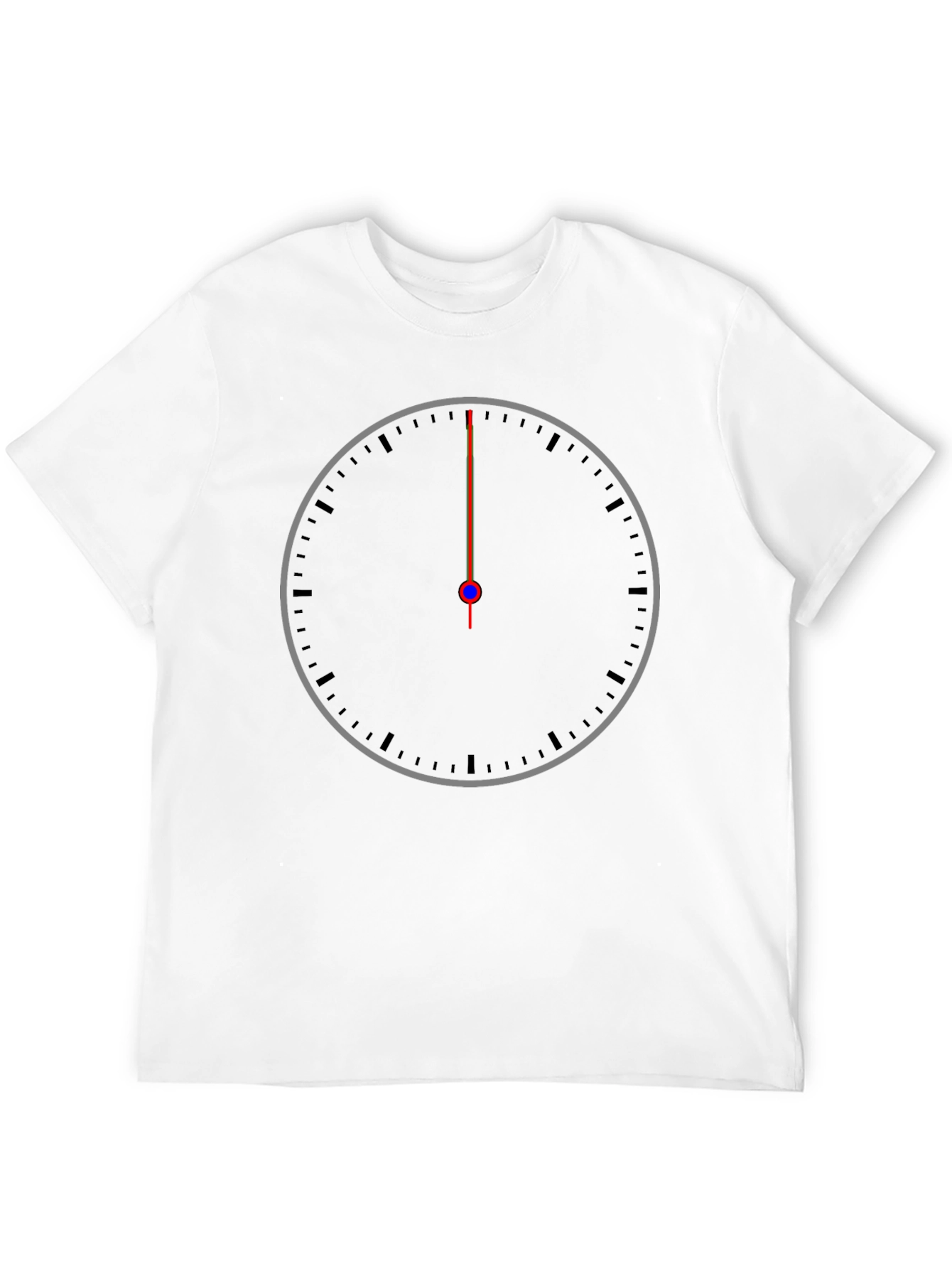 Black Midnight Hour Tee - Modern Clock Face Graphic T-Shirt view 12