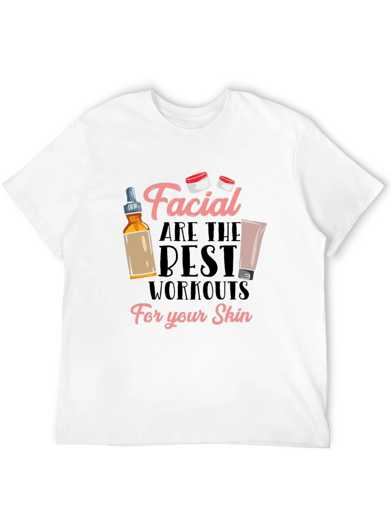 Black Facial Workout T-Shirt: Skin Care Tee view 12