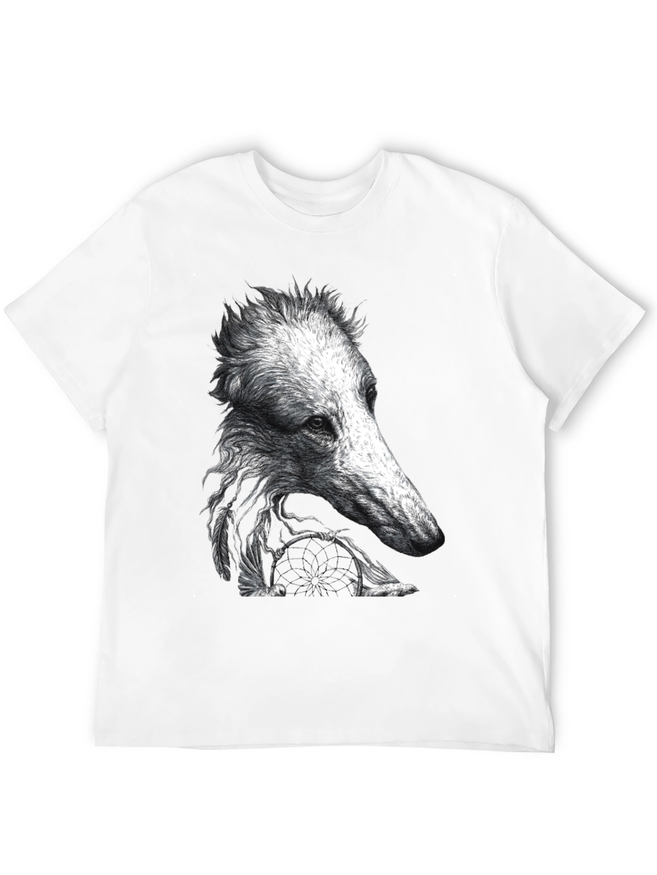 Black Unique Dog Design Black T-Shirt view 12