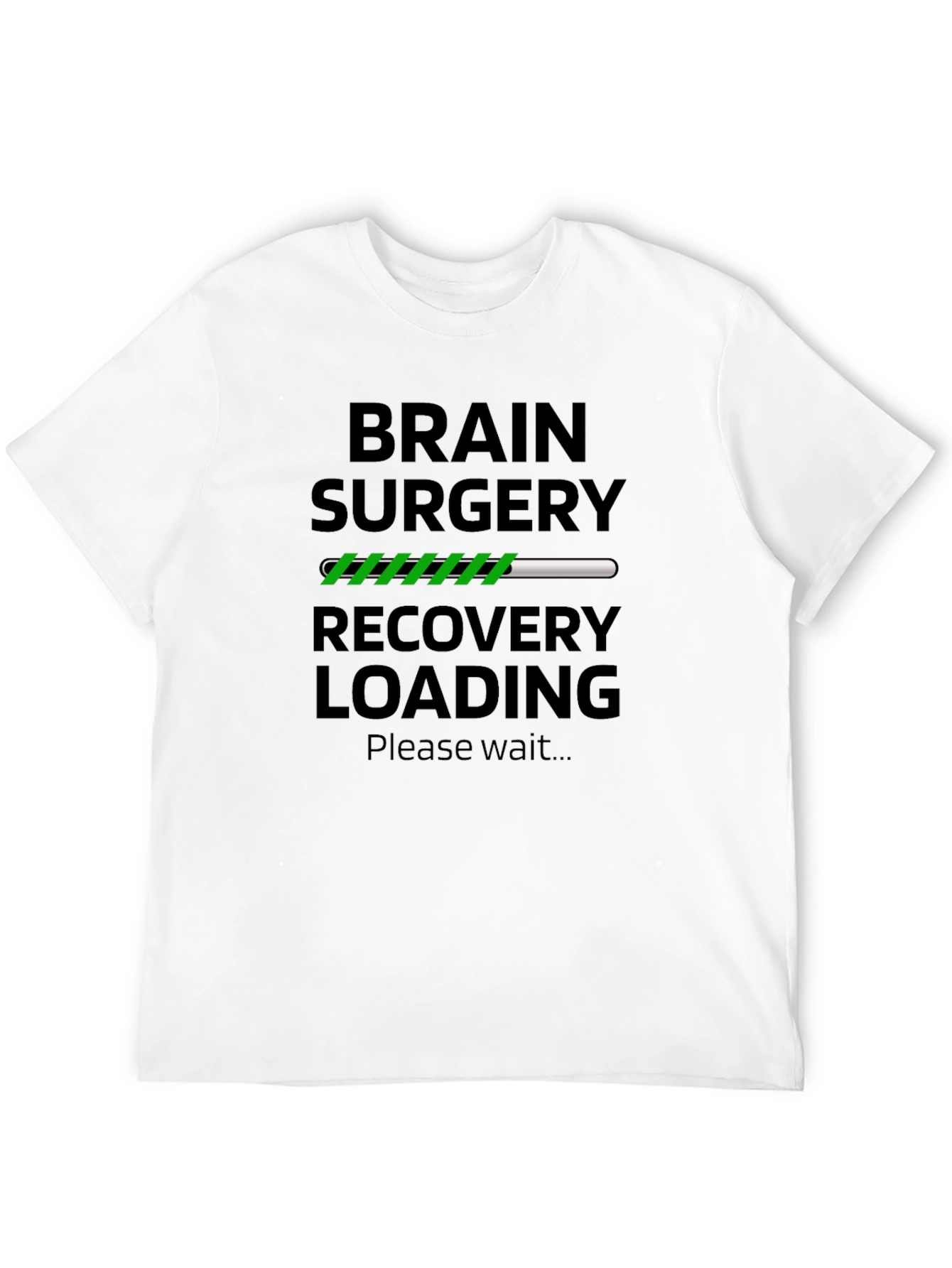 Black Brain Surgery Recovery Loading T-Shirt view 12