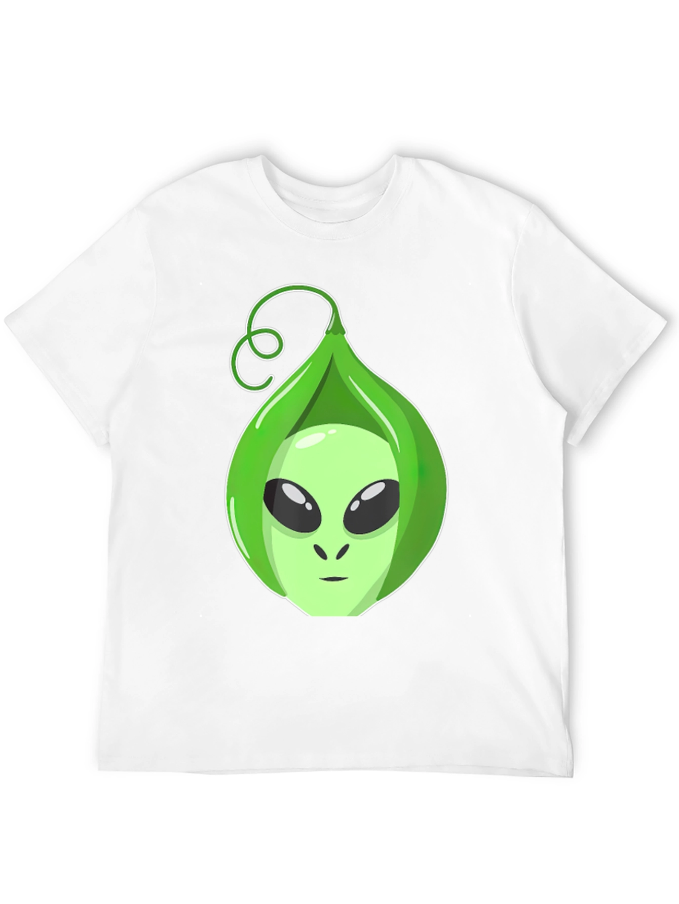 Black Alien In A Pod Black T-Shirt Funny Space Graphic Tee view 12