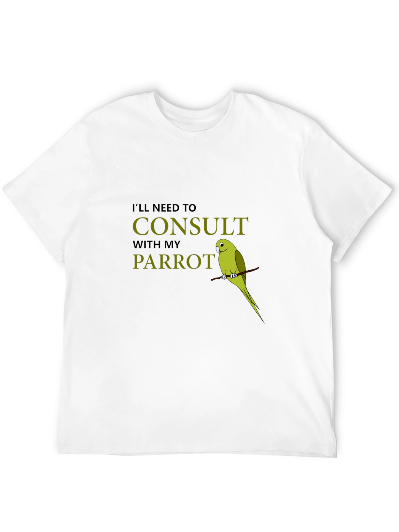 Black Consult My Parrot T-Shirt - Funny Bird Lover Tee view 12