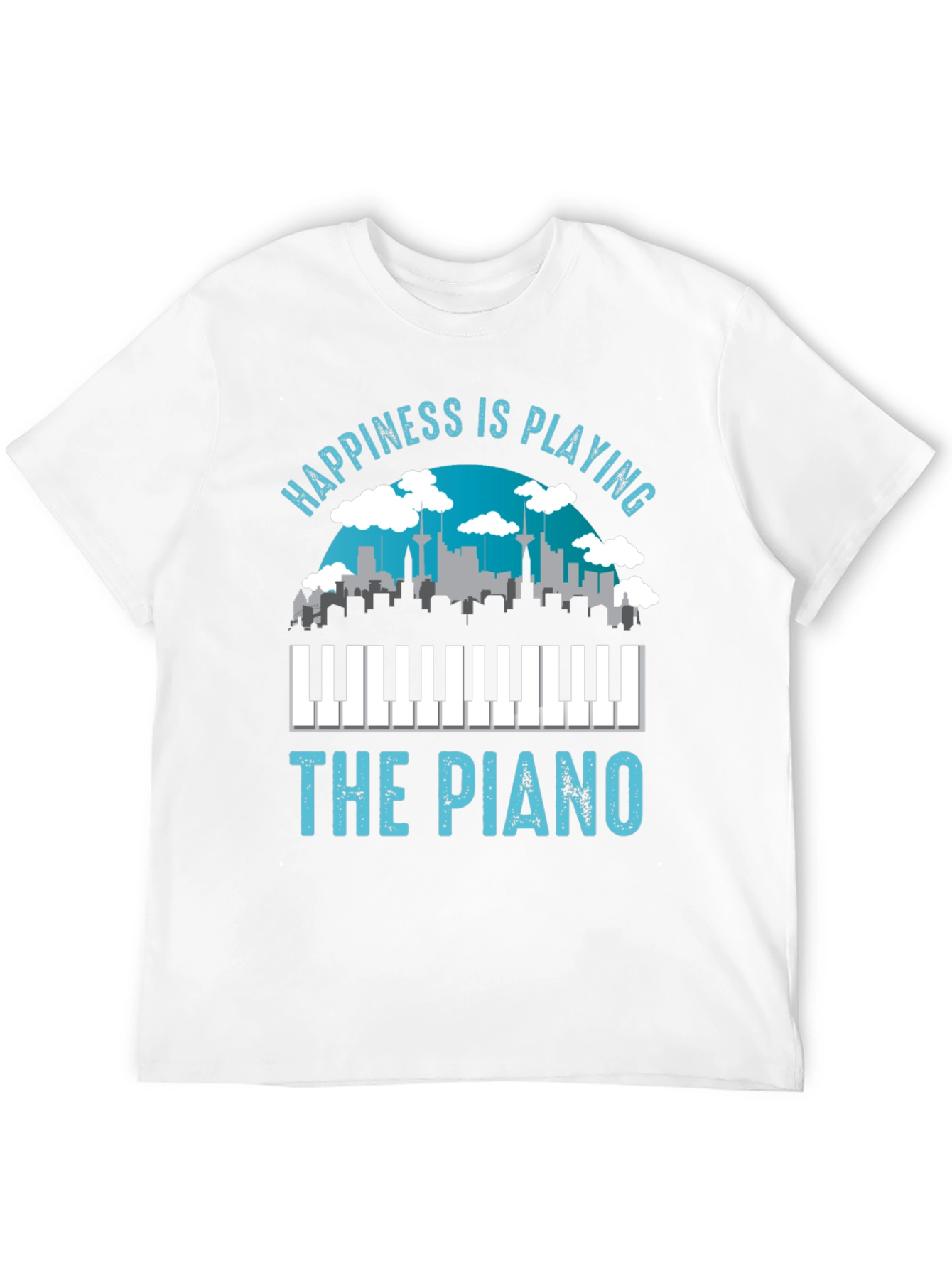 Black Happiness is Playing the Piano T-Shirt view 12