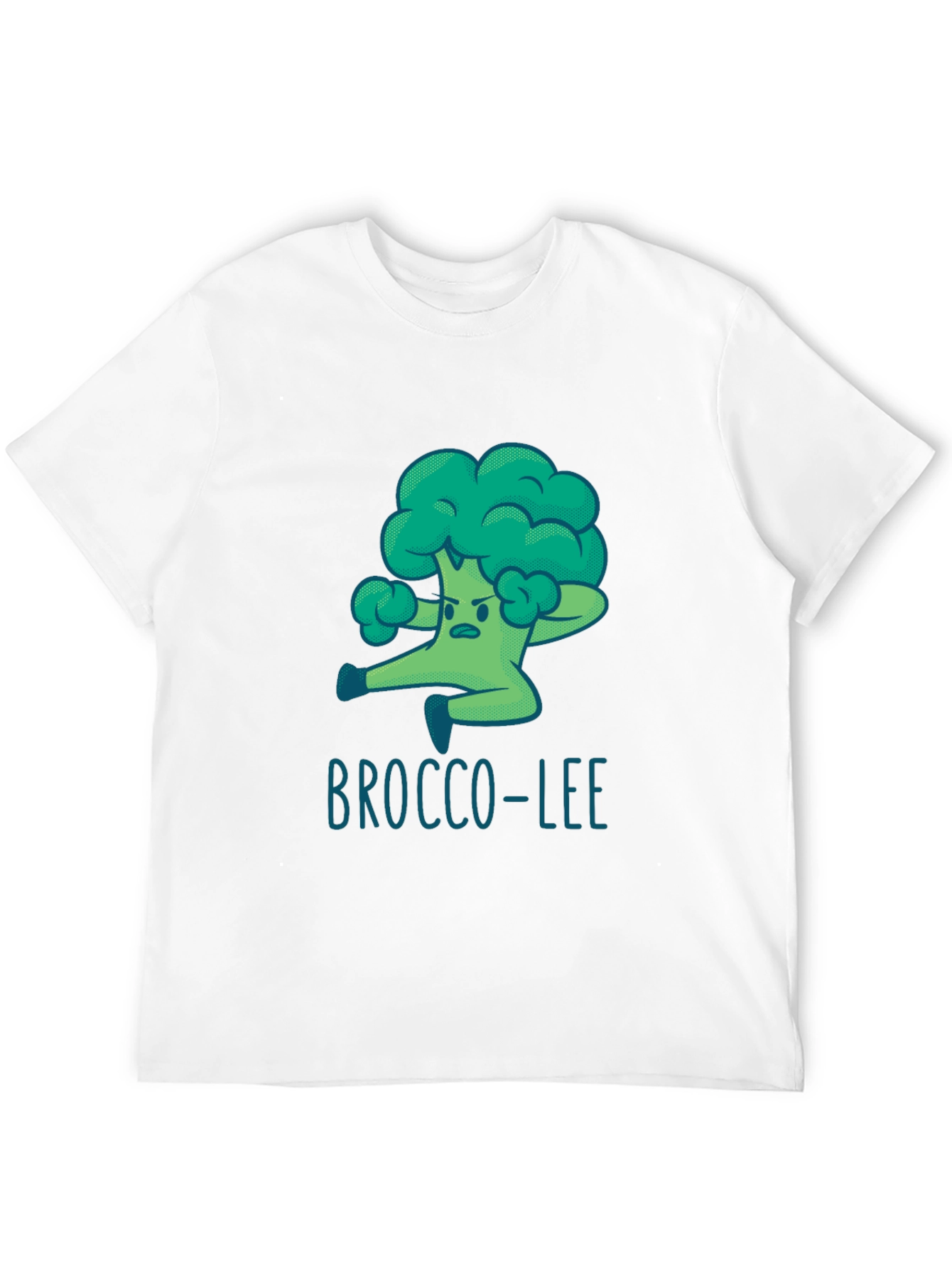 Black Brocco-Lee T-Shirt - Funny Cartoon Broccoli Martial Arts Tee view 12