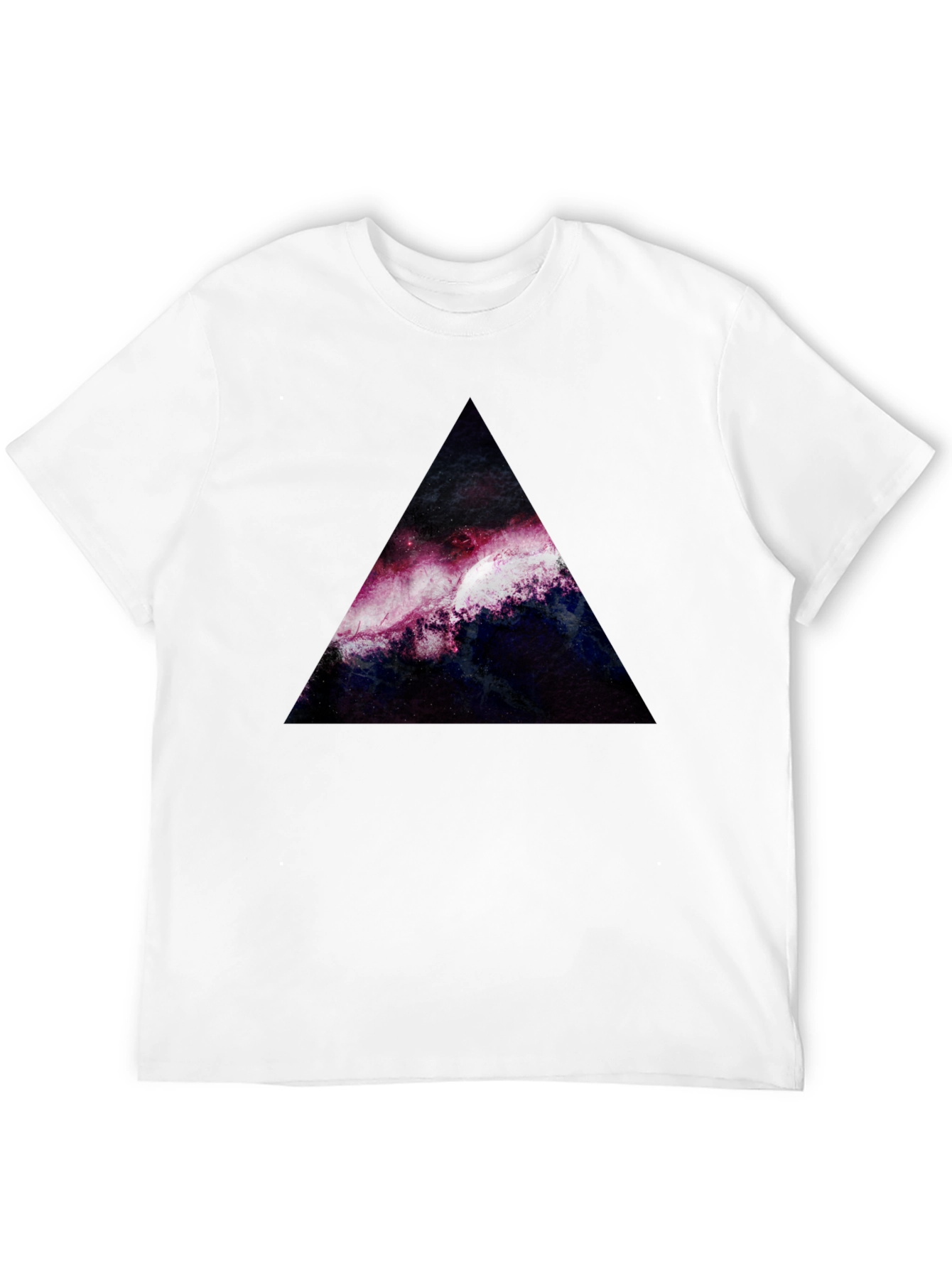 Black Galaxy Triangle Graphic Tee - Stylish Unisex T-Shirt view 12