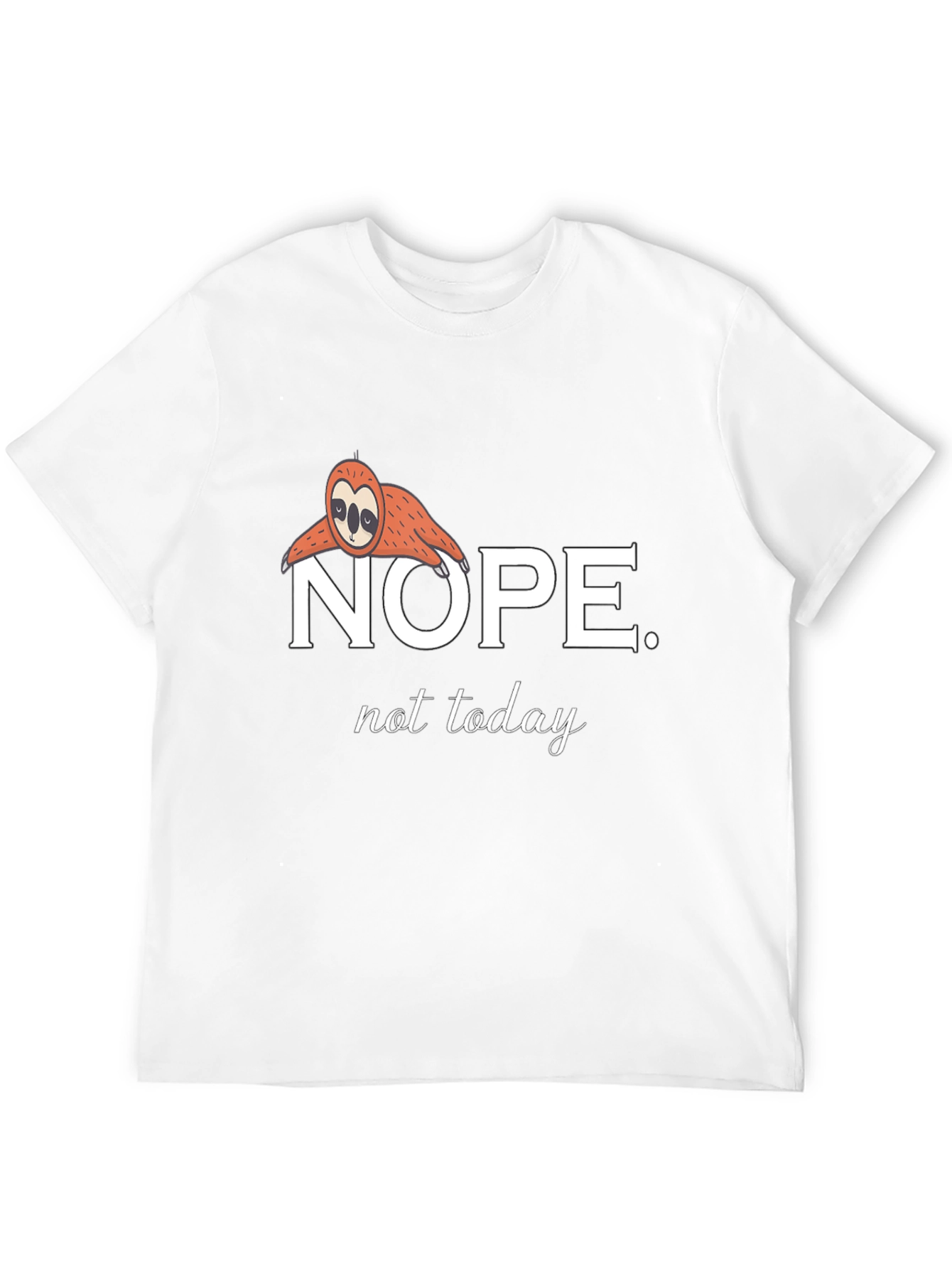 Black Nope, Not Today Sloth Graphic Tee view 12