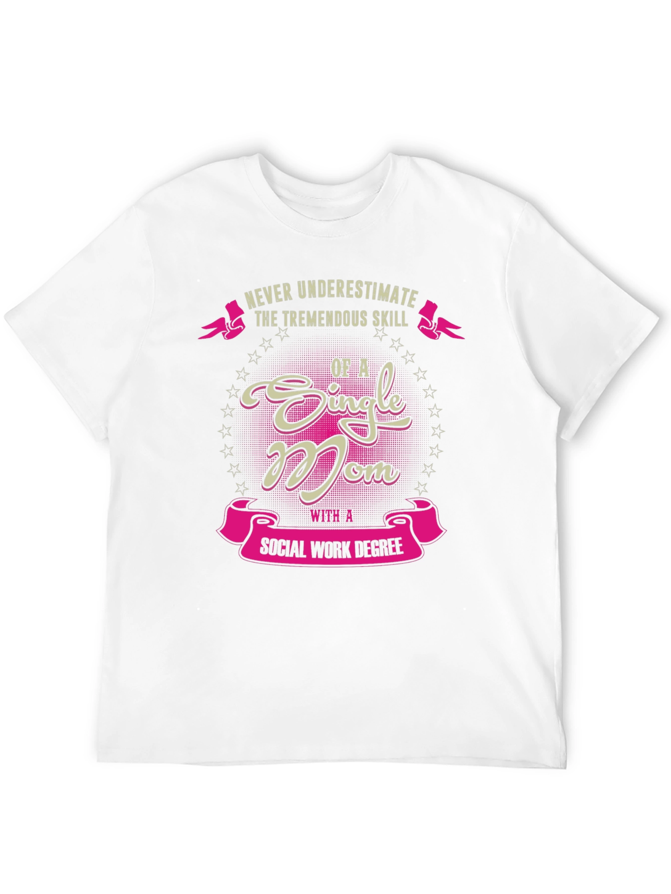 Black Single Mom Social Work Degree T-Shirt view 12