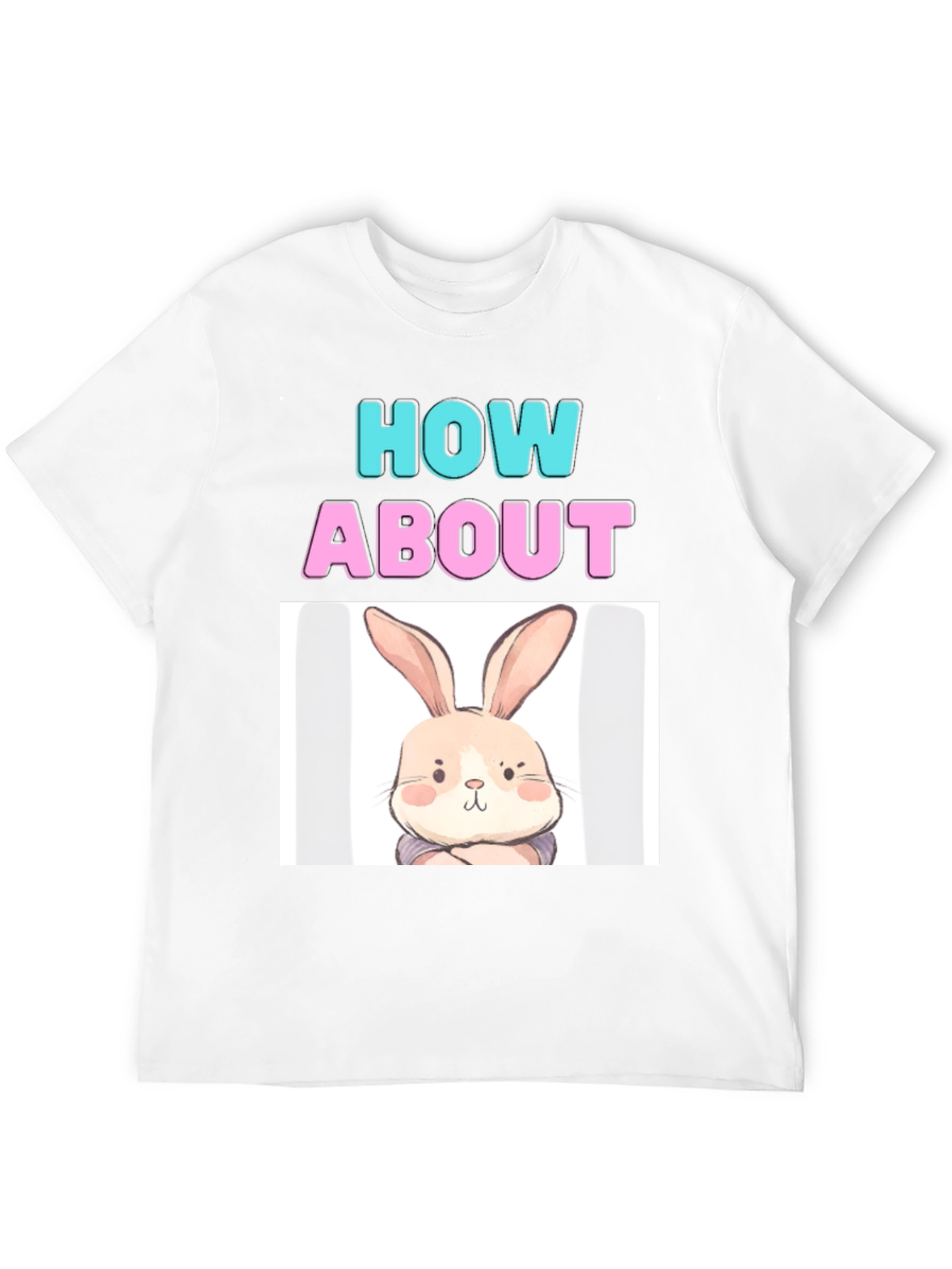 Black How About Bunny T-Shirt - Cute & Comfy view 12