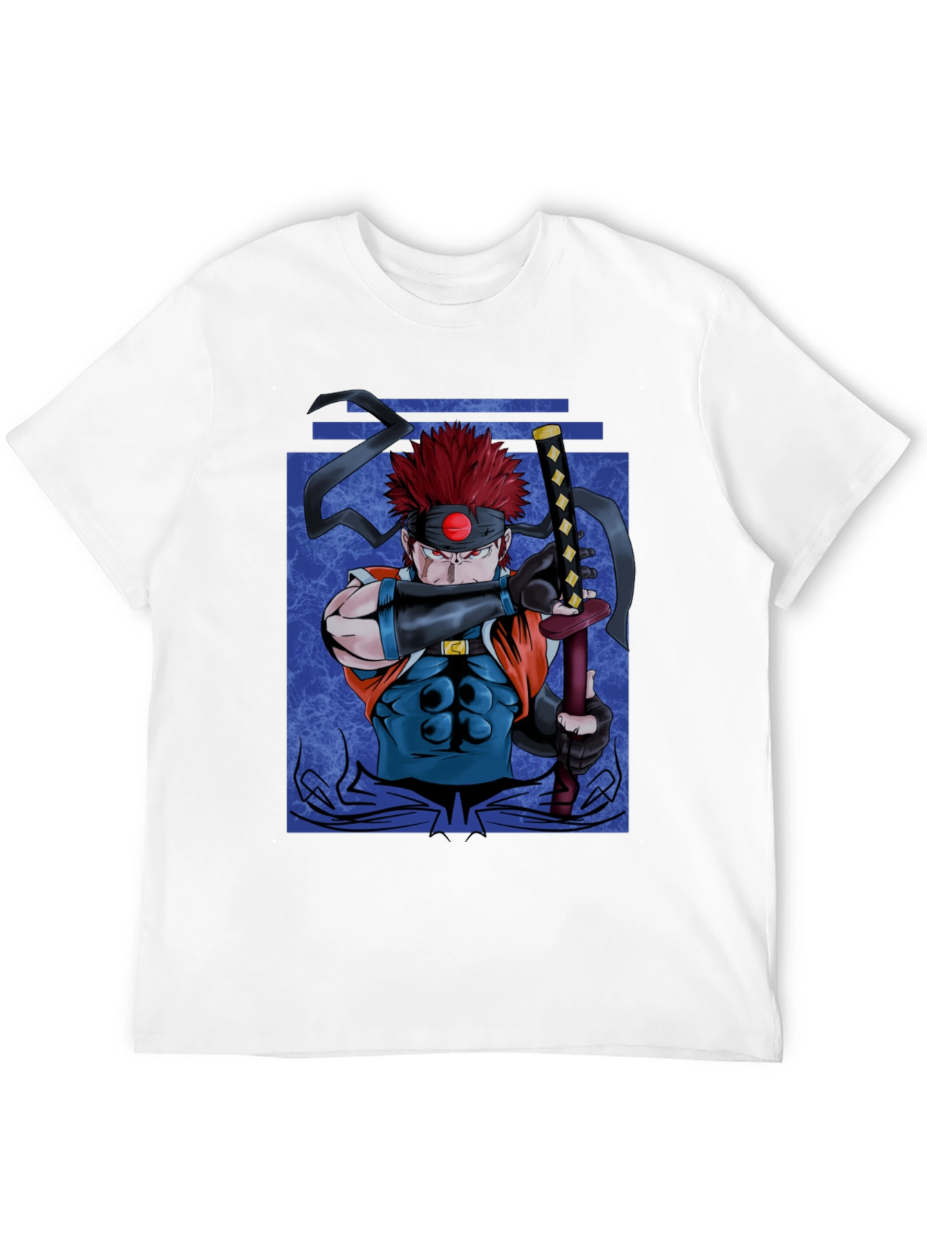 Black Samurai Warrior Graphic Black T-Shirt view 12