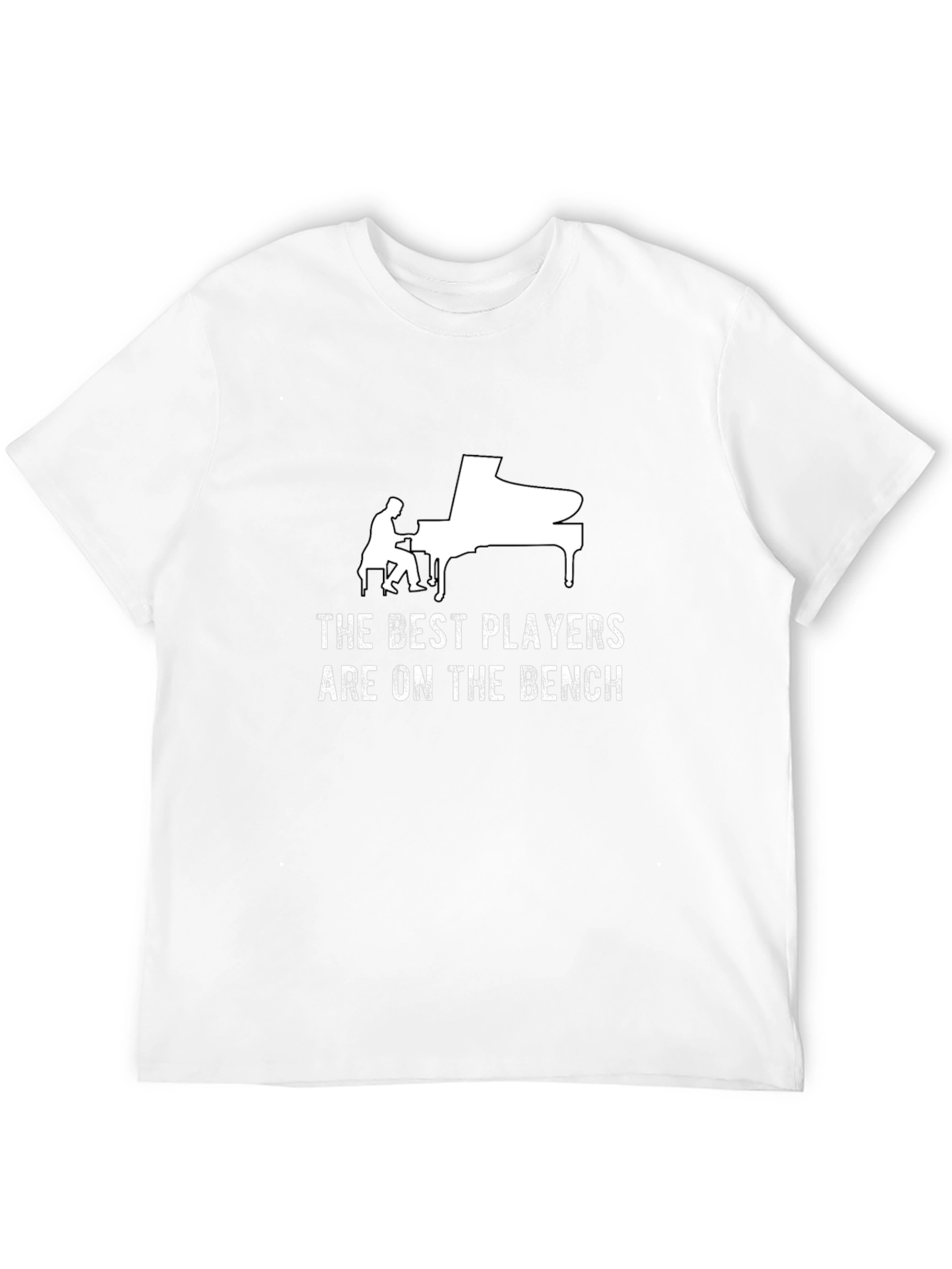 Black Funny Piano Player T-Shirt: The Best Players Are on the Bench view 12