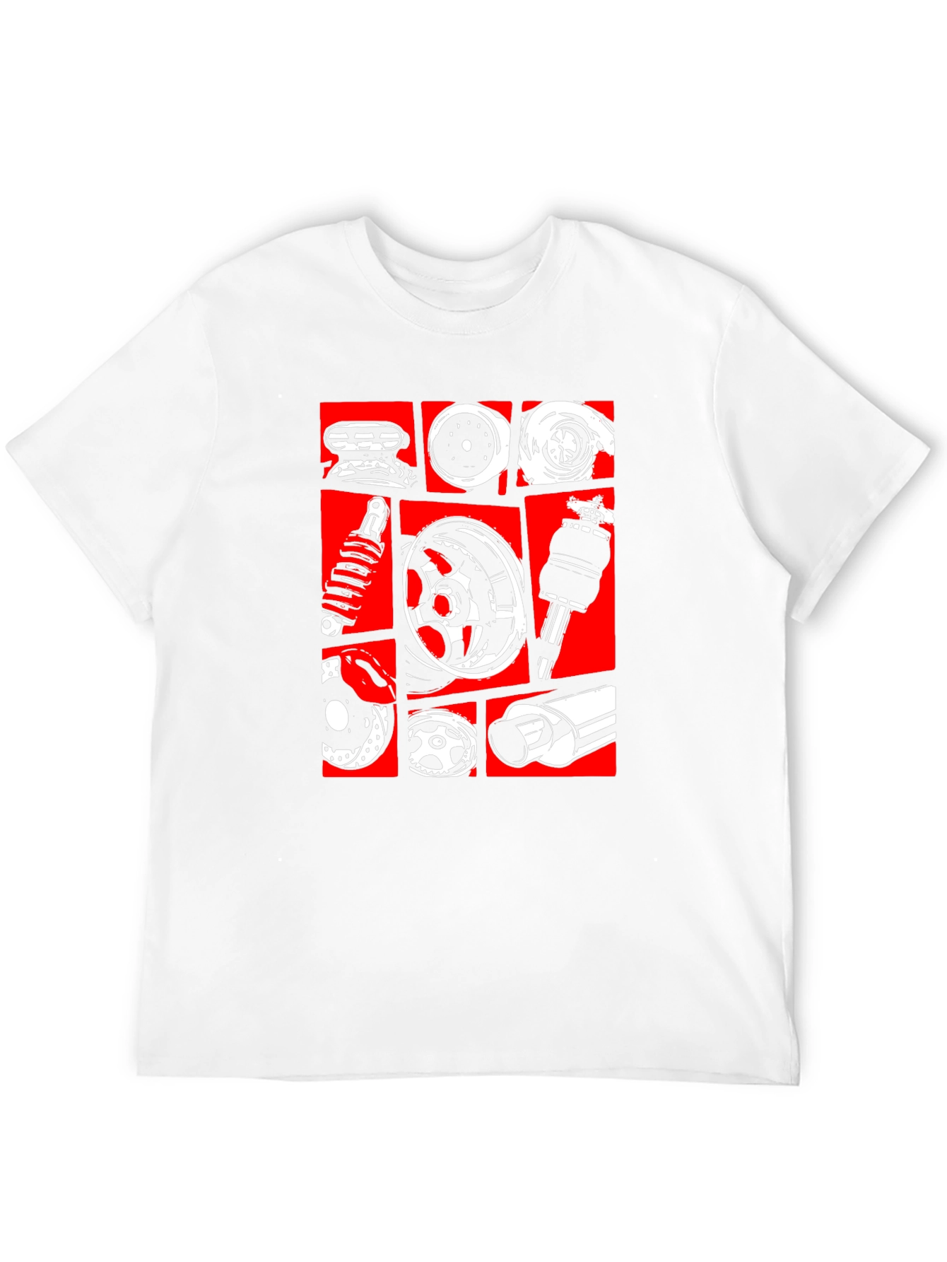 Black Car Parts Graphic Tee - Black view 12