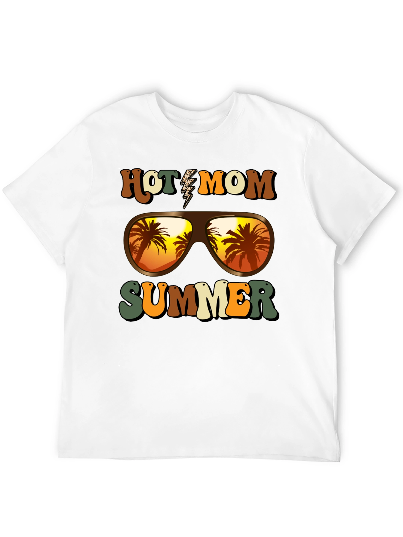 Black Hot Mom Summer T-Shirt - Tropical Vibes view 12