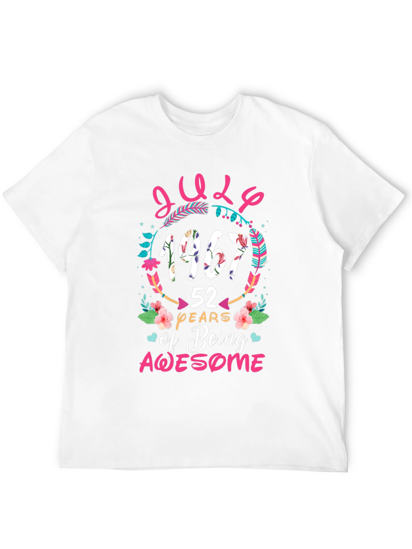 Black July 1967 Birthday T-Shirt - 52 Years of Being Awesome view 12