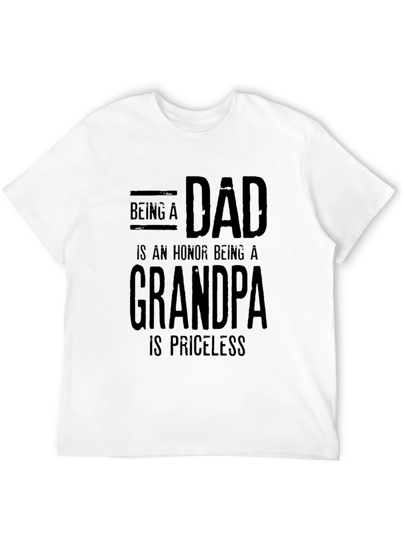 Black Dad & Grandpa Priceless Black T-Shirt view 12