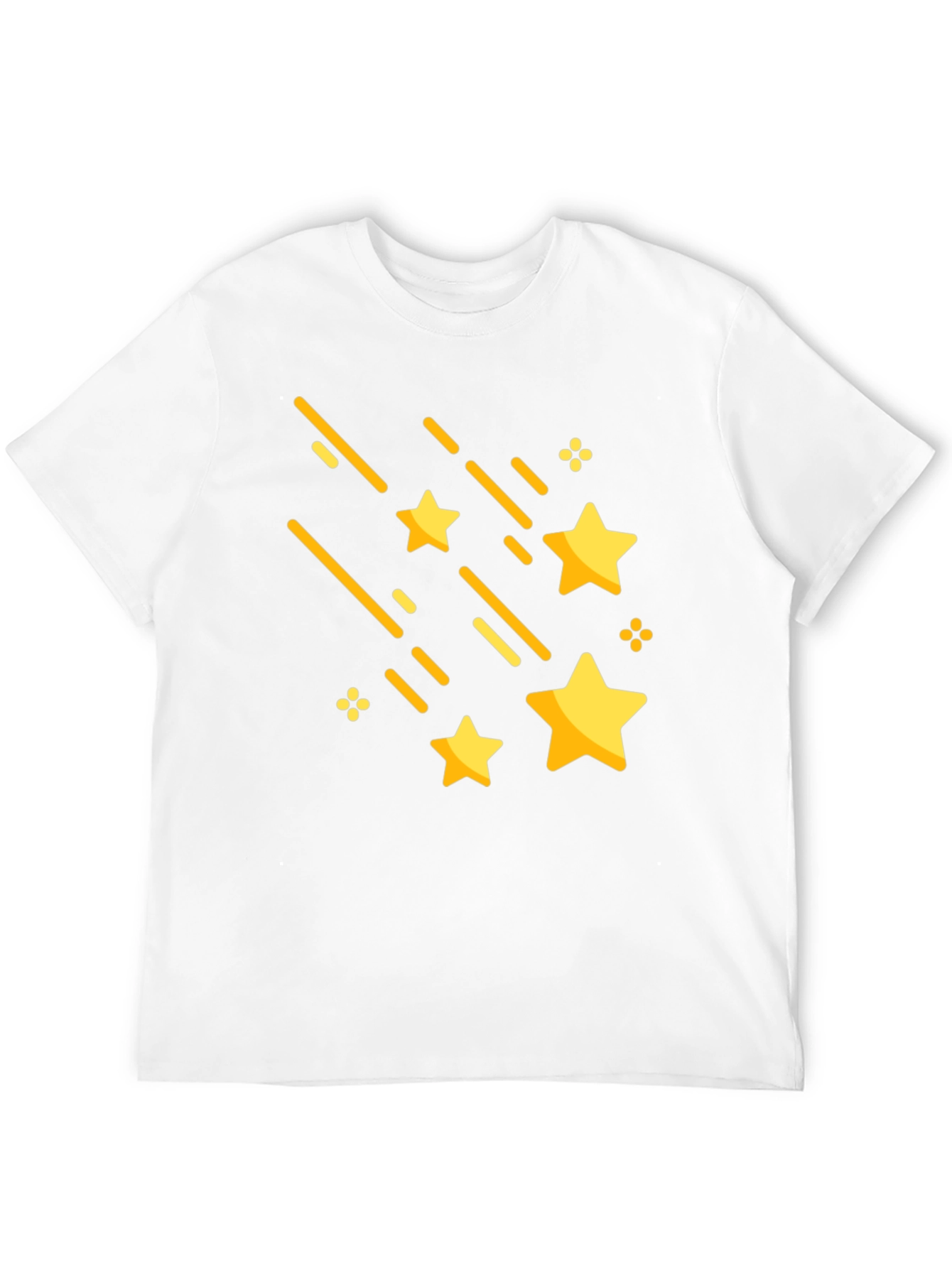 Black Shooting Stars Graphic Tee - Stylish Black Cotton T-Shirt view 12