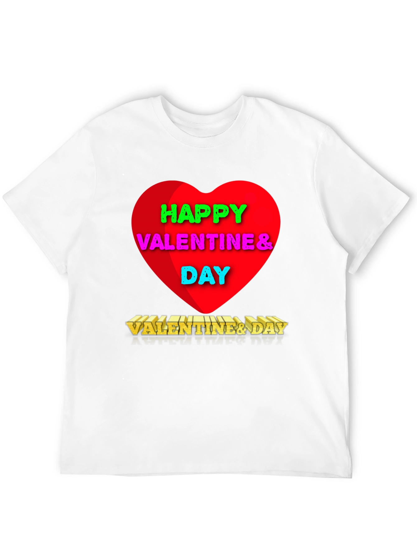 Black Happy Valentine's Day Graphic T-Shirt view 12