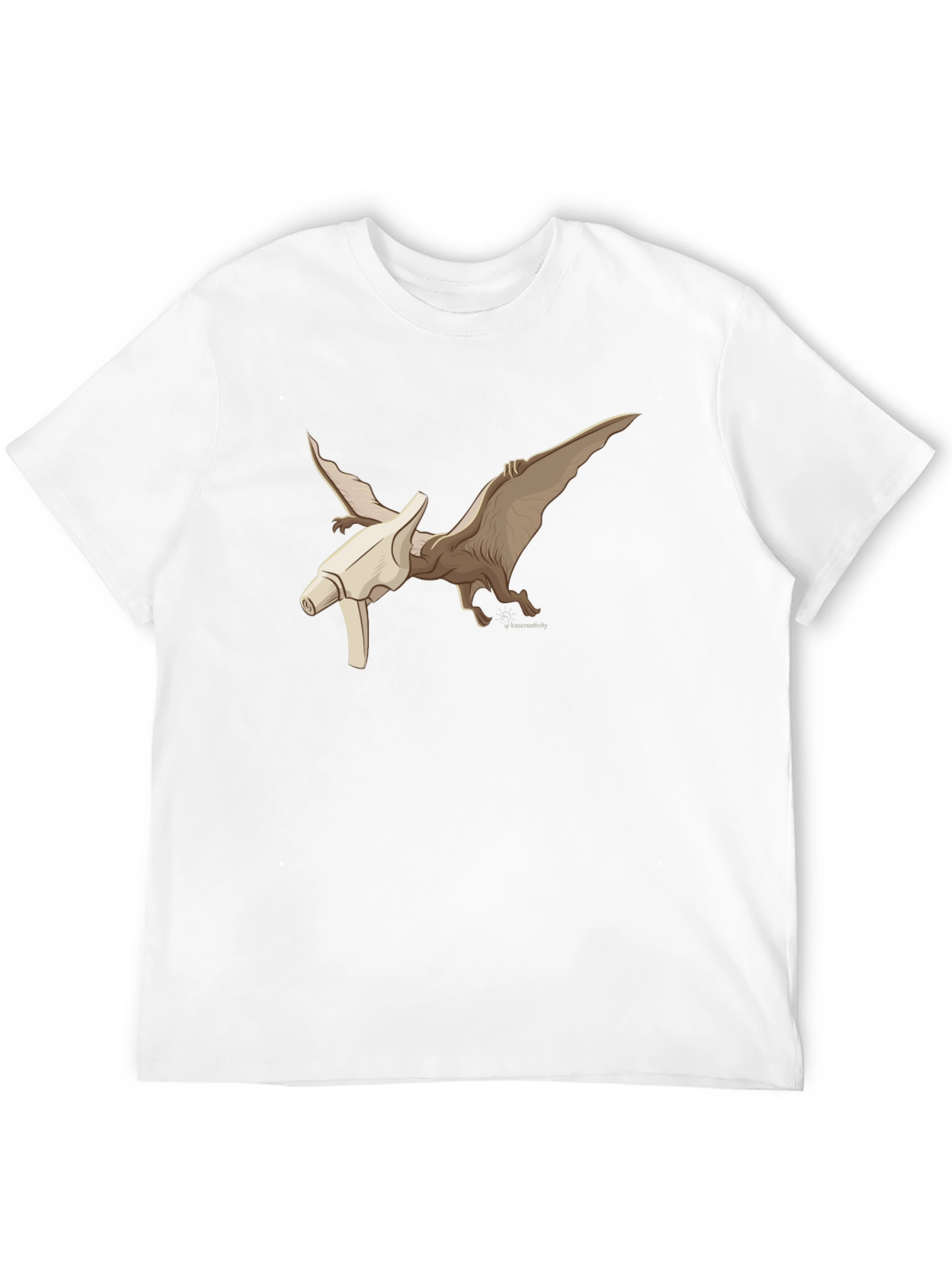 Black Pterodactyl Bone T-Shirt - Black Graphic Tee view 12