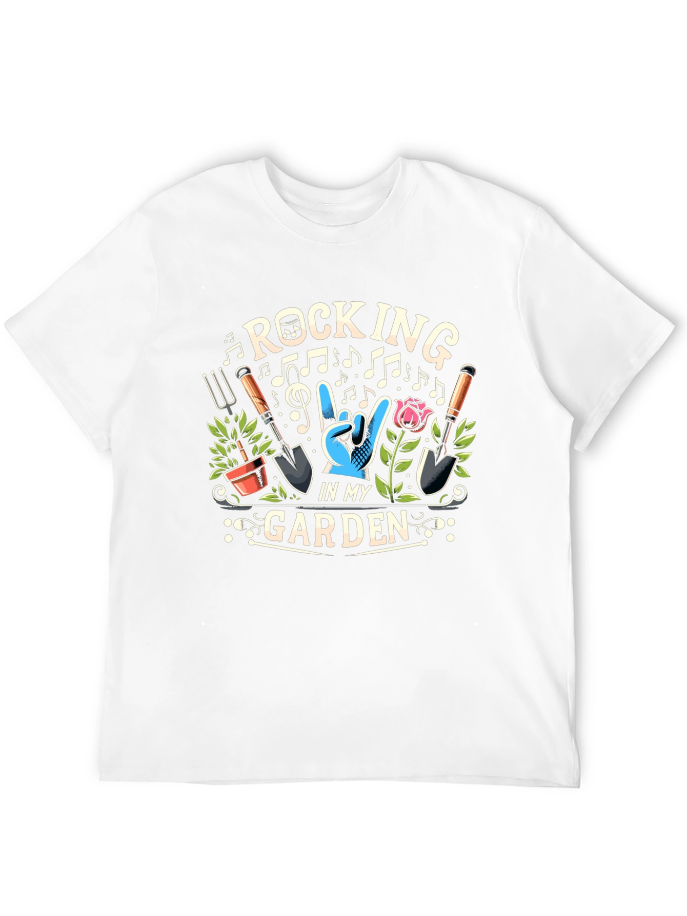 Black Rocking in My Garden T-Shirt view 12