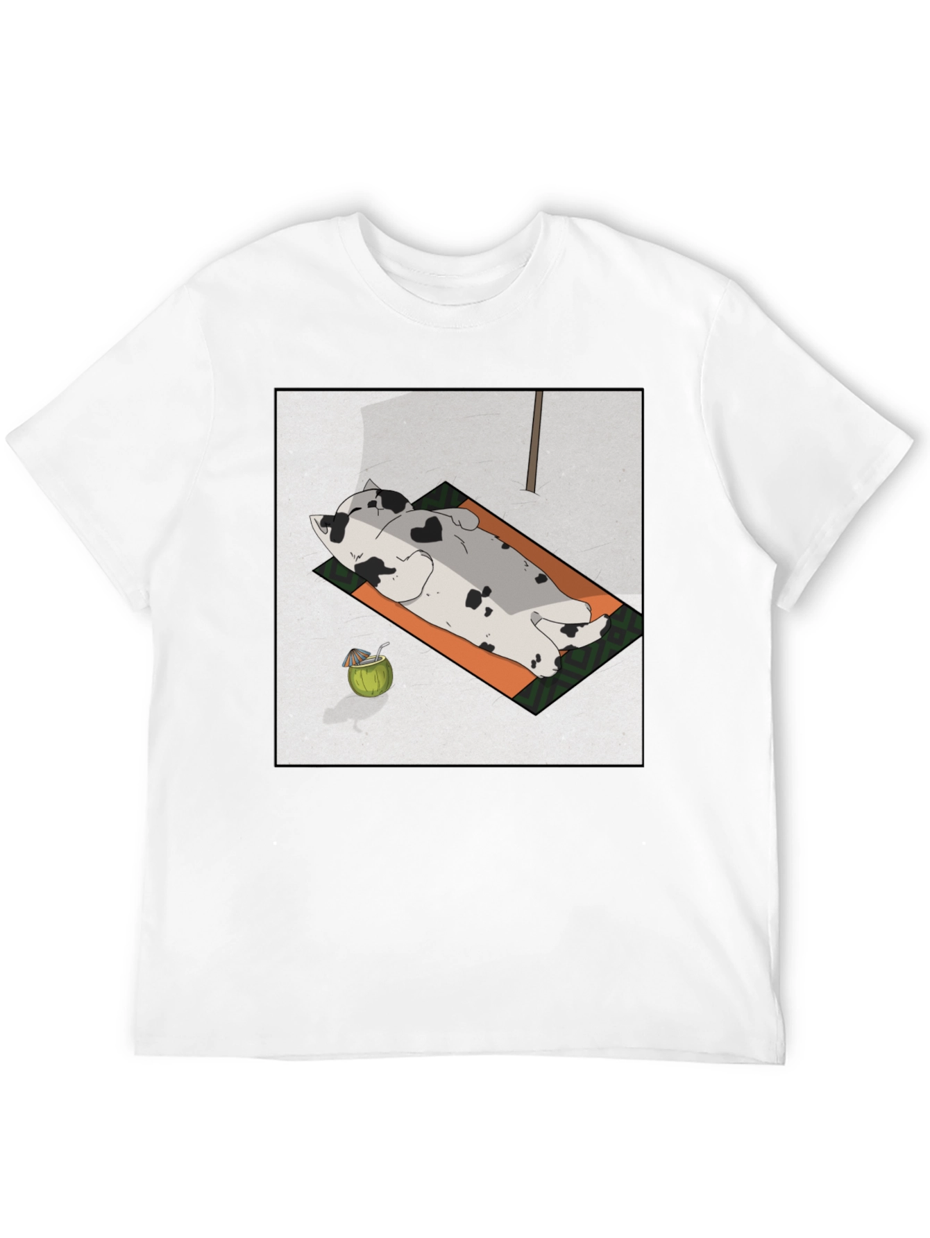 Black Chill Cat Tee: Sunbathing Style view 12