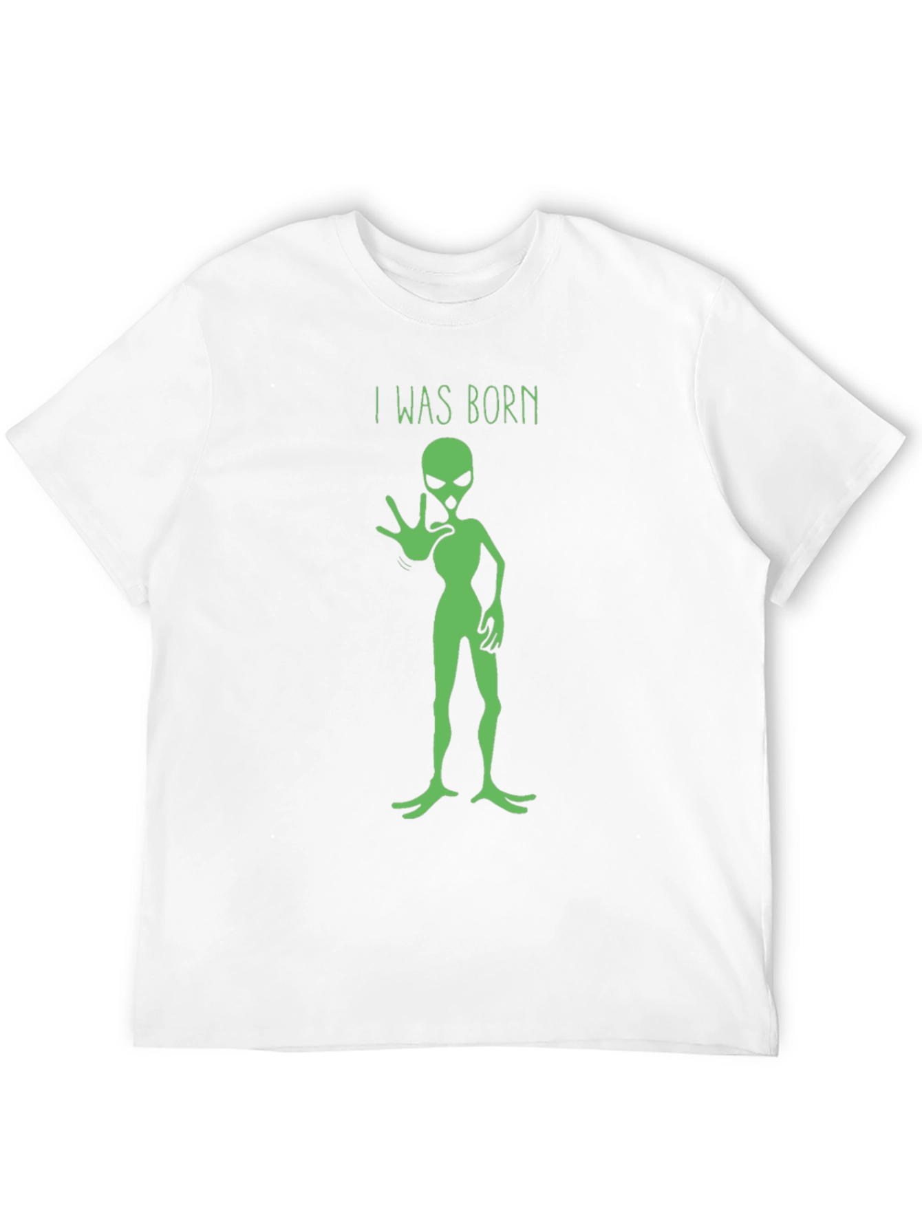 Black I Was Born Alien Graphic Tee - Black view 12