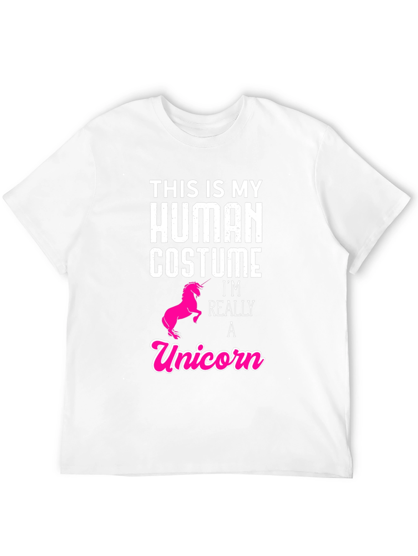 Black Human Costume Unicorn T-Shirt - Funny & Cute! view 12