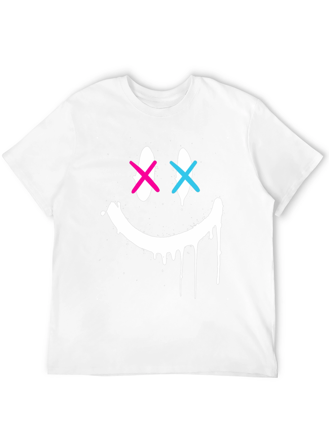 Black Smiley Face Drip Graphic Tee view 12