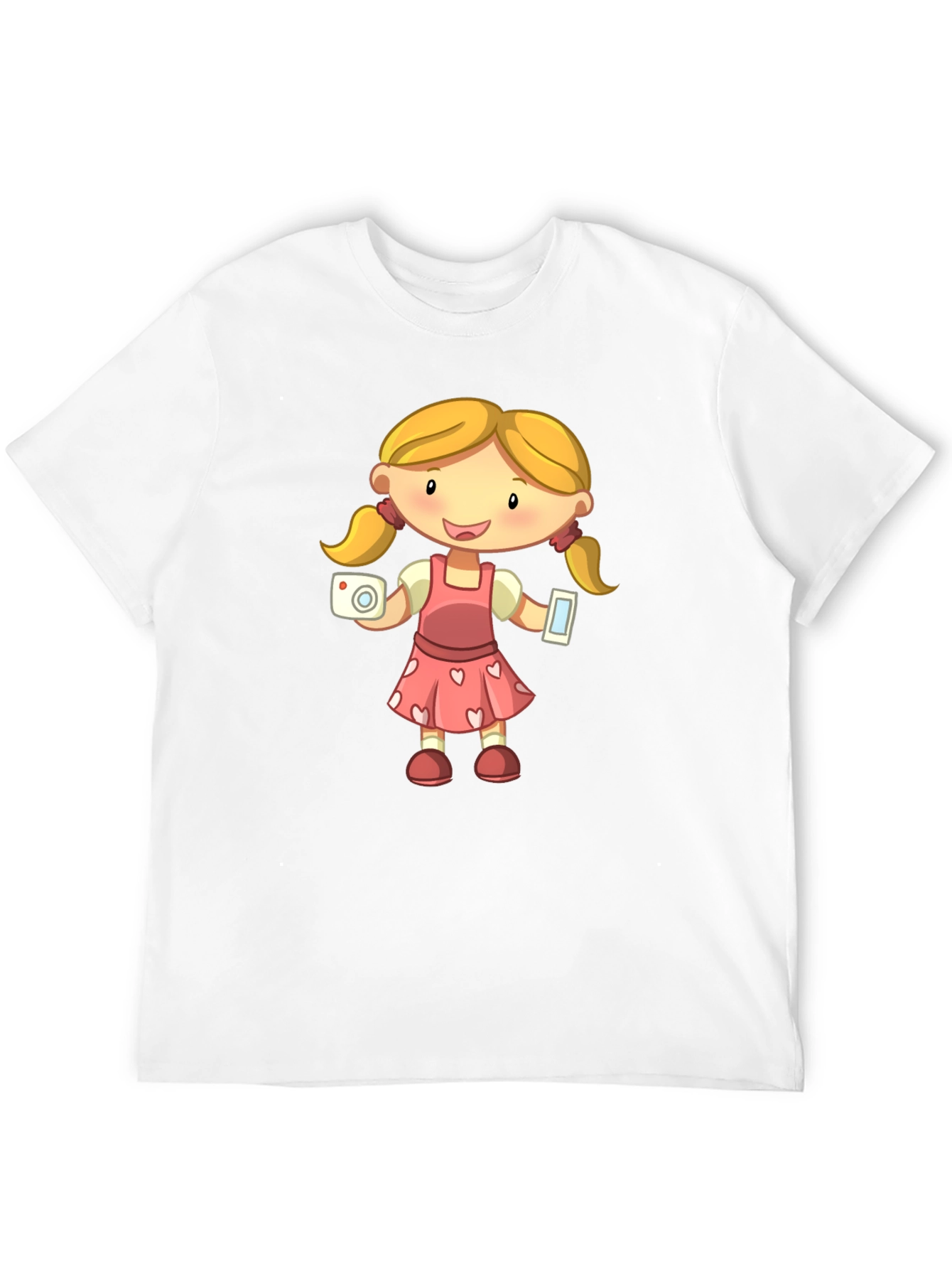 Black Cartoon Girl Graphic Black T-Shirt view 12