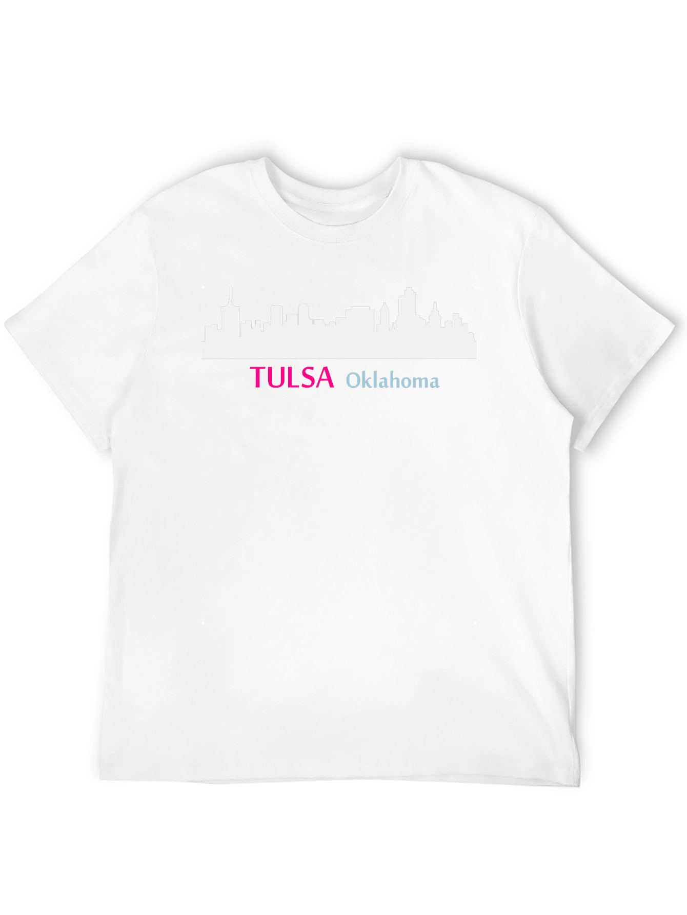 Black Tulsa Oklahoma Skyline T-Shirt view 12