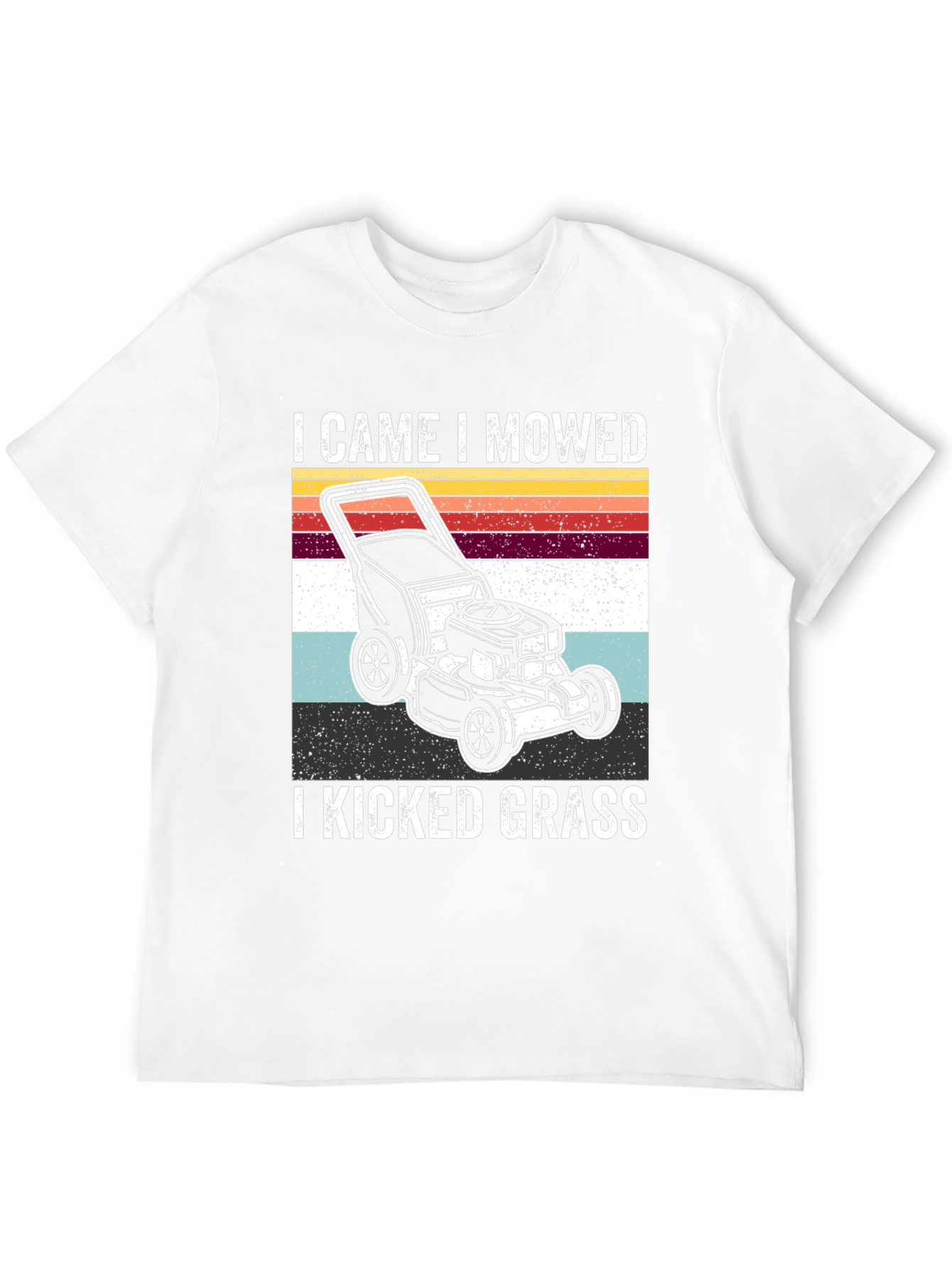 Black I Came I Mowed I Kicked Grass T-Shirt view 12