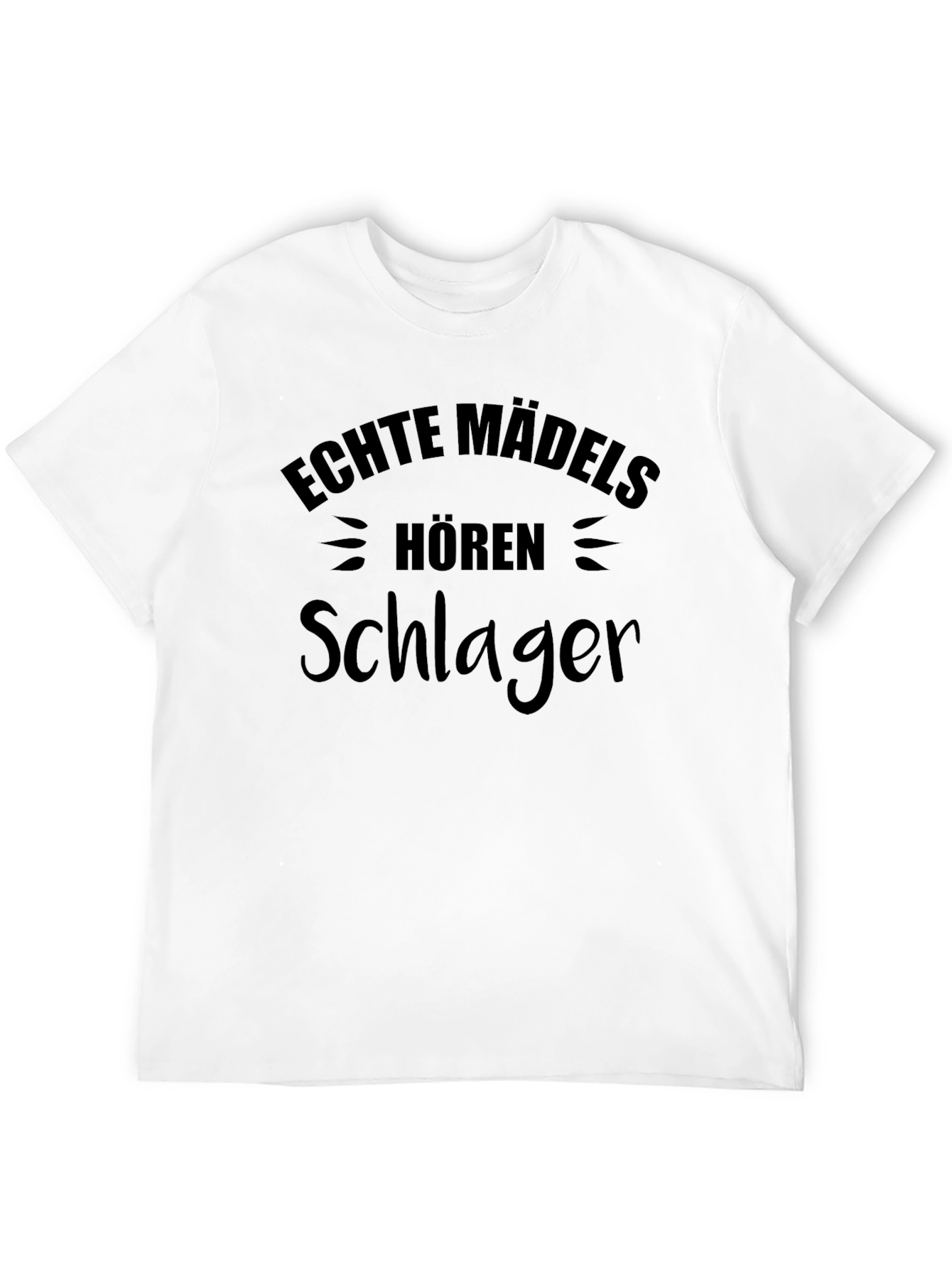 Black Echte Mädels Hören Schlager Black T-Shirt view 12