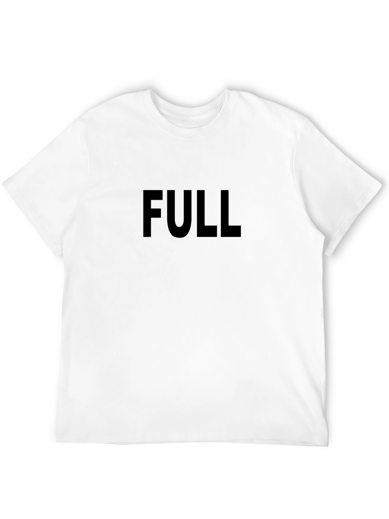Black Men's Black "FULL" Graphic Tee - Minimalist Design view 12