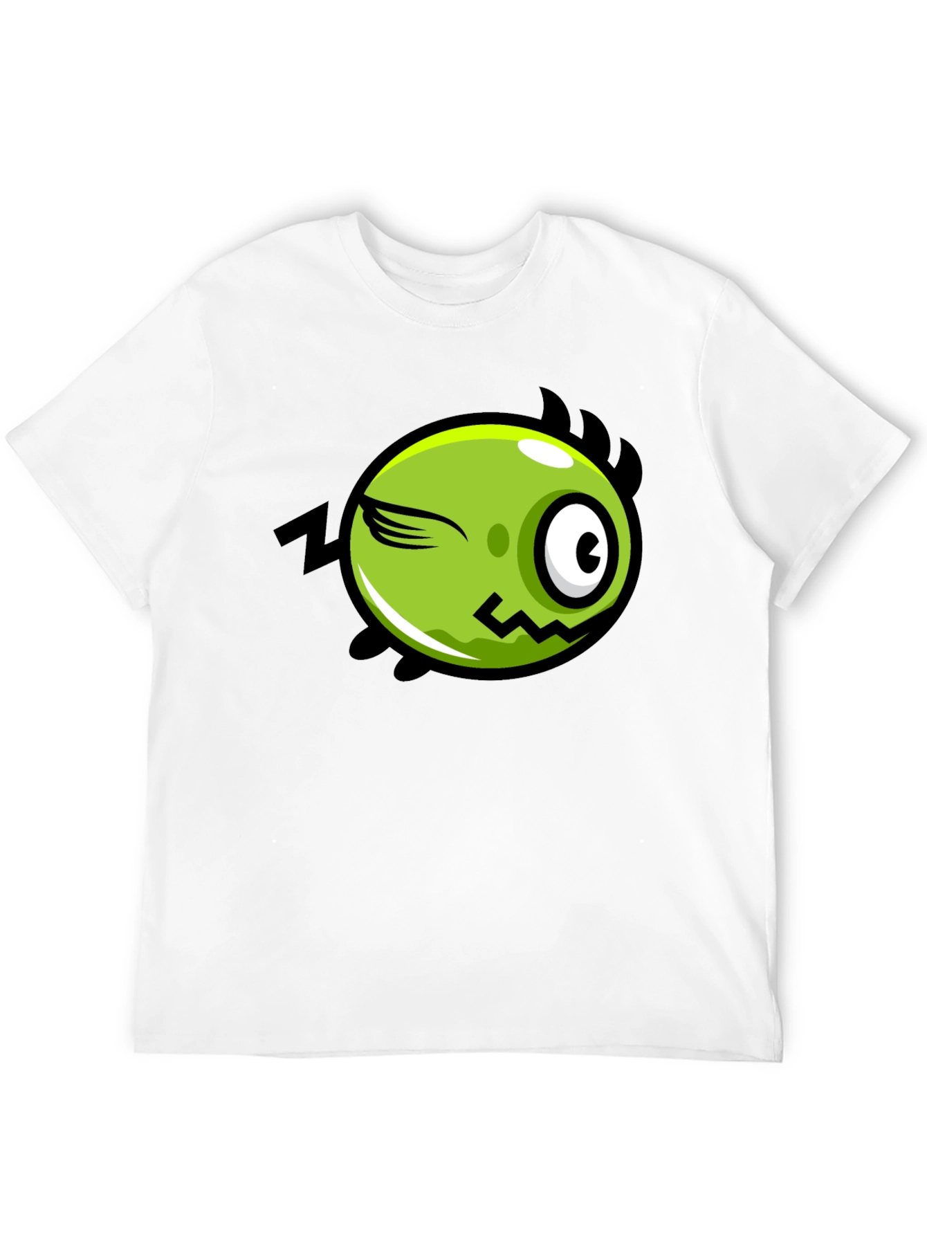 Black Funny Green Monster Graphic Tee - Black view 12
