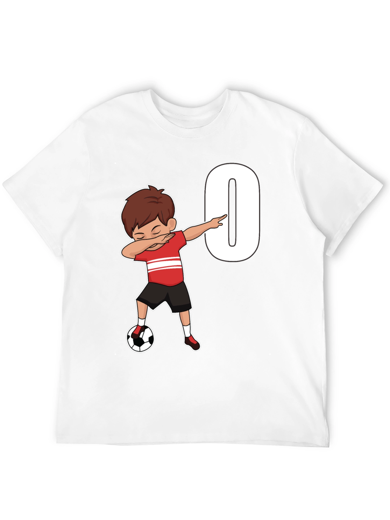 Black Soccer Birthday T-Shirt - Number 0 view 12