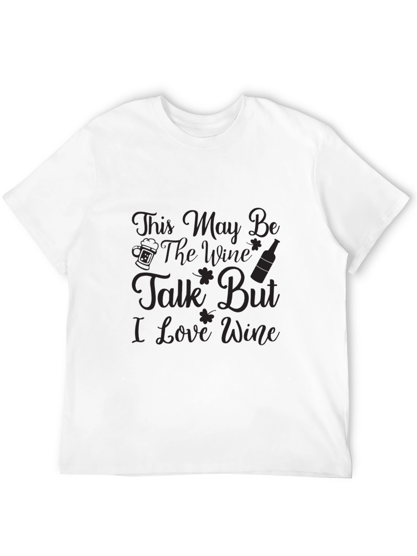 Black Funny Wine Lover T-Shirt - This May Be The Wine Talk! view 12
