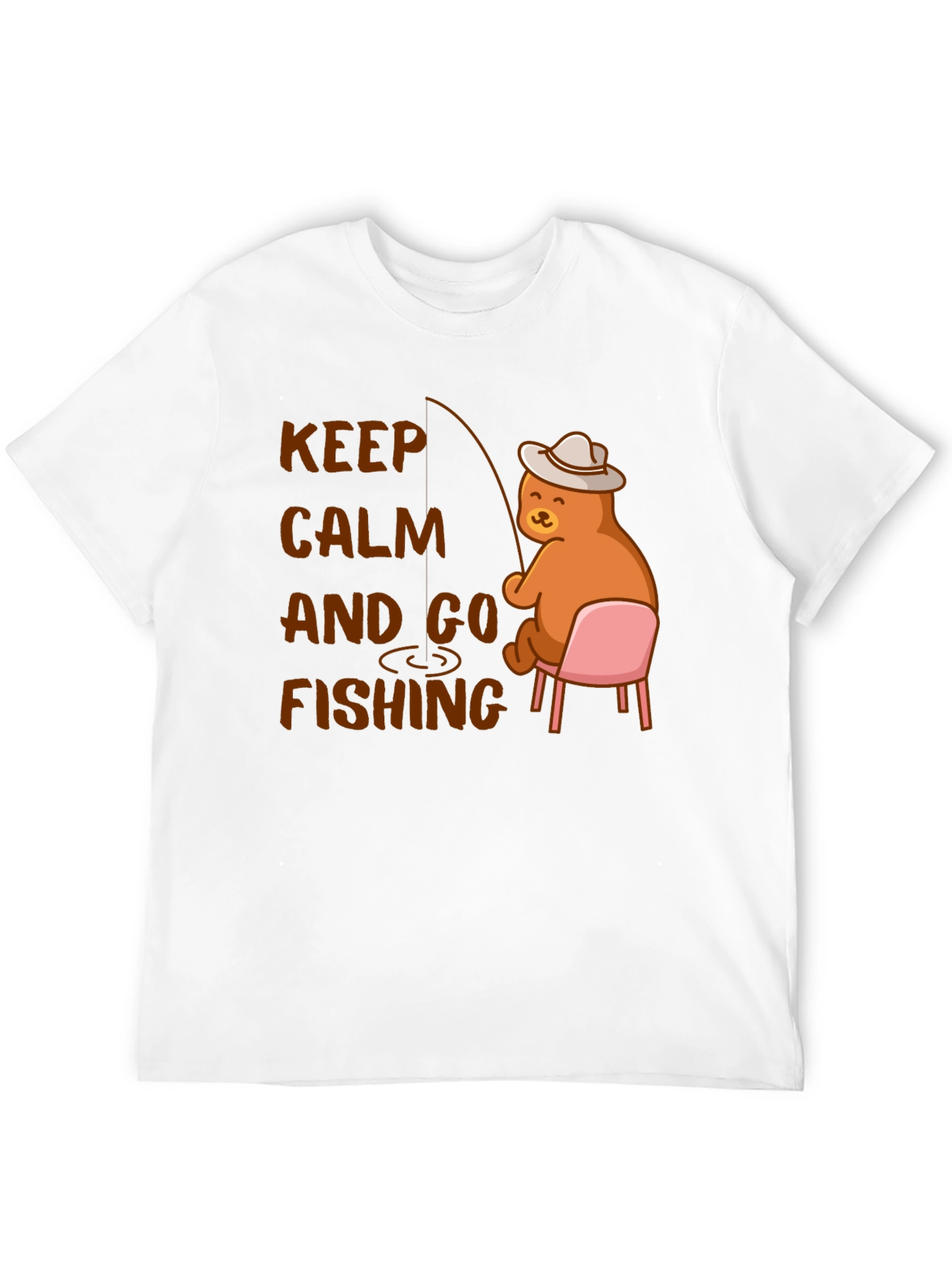 Black Keep Calm and Go Fishing T-Shirt view 12